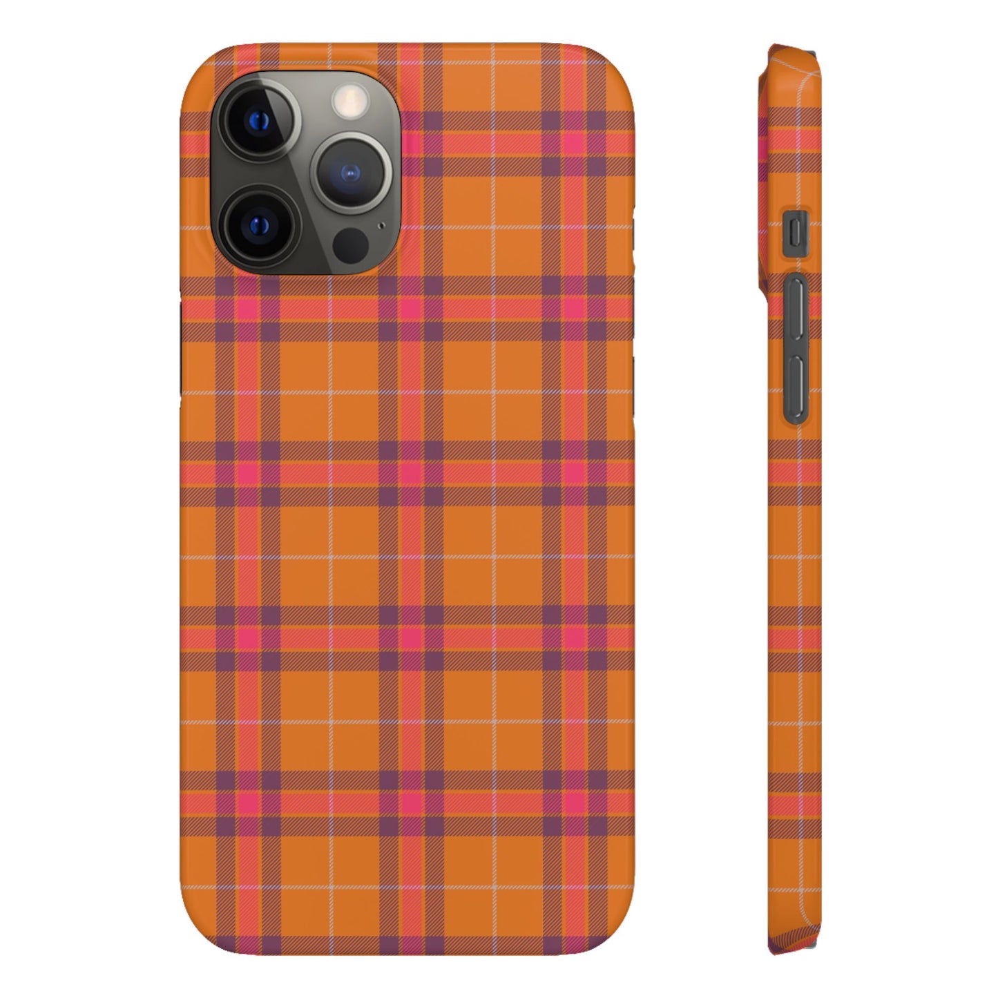 Orange Plaid Snap Phone Case — Autumn Plaid Phone Case