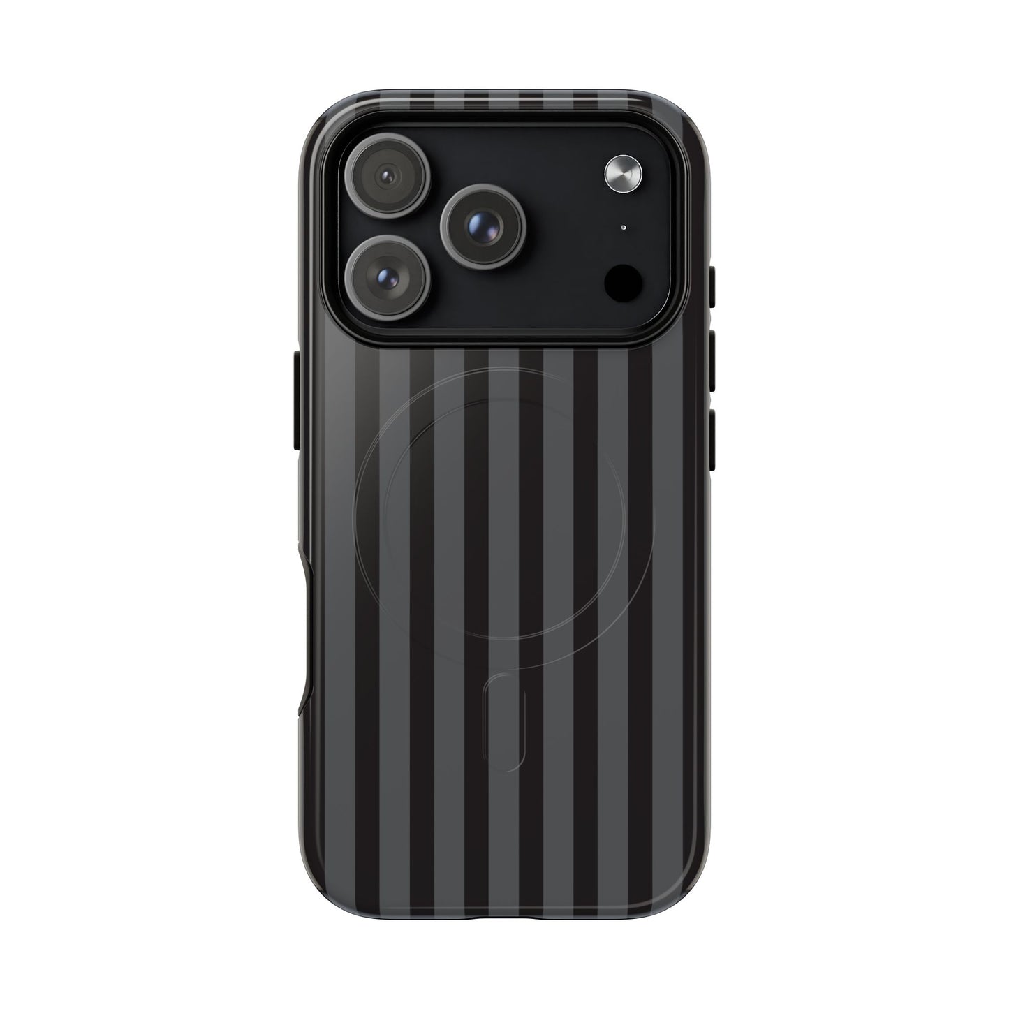 Magnetic Tough Phone Case — Black Stripe Protective Cover