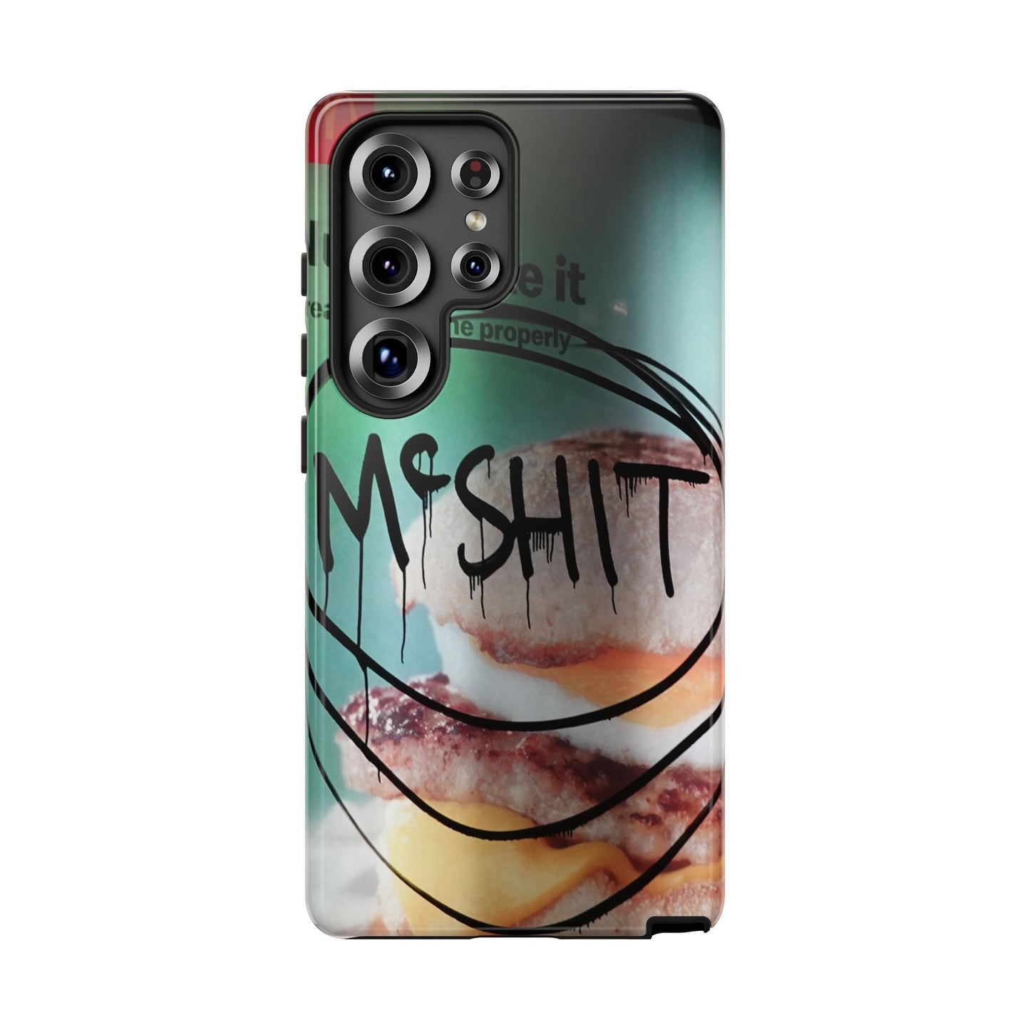 Phone Case — Grunge 'Misfit' Cheeseburger Design