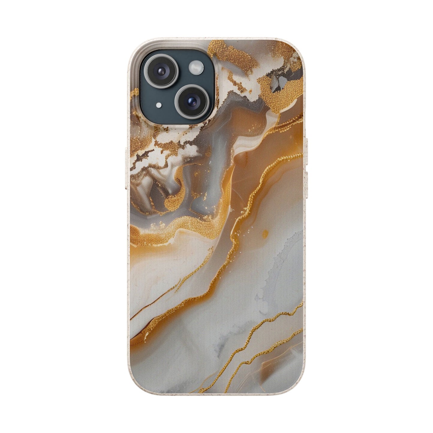 Biodegradable Marble Phone Case — Earth-Tone Agate, Eco-Friendly Phone Cover for Apple iPhone and Samsung Galaxy.