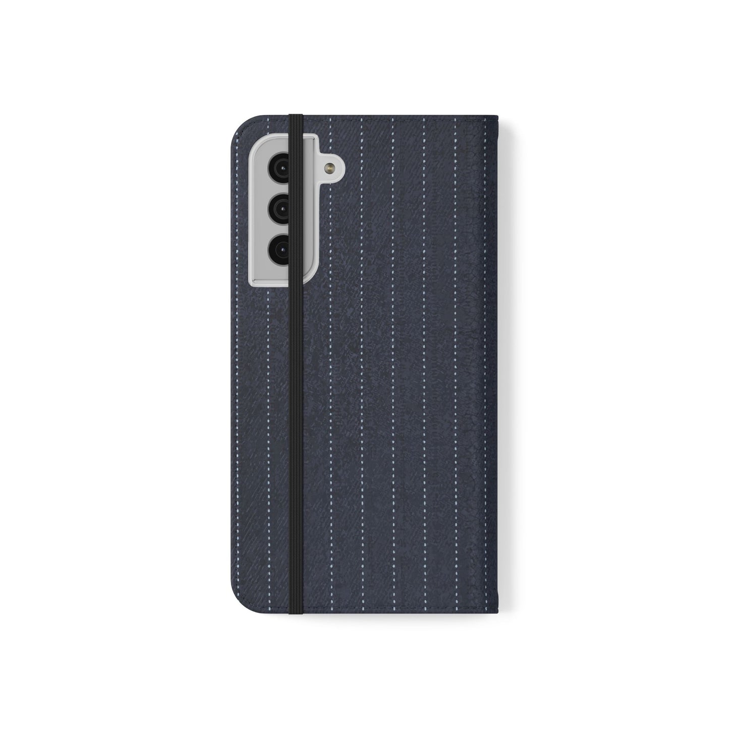 Pinstripe Flip Phone Case — Wallet Folio with Card Slots
