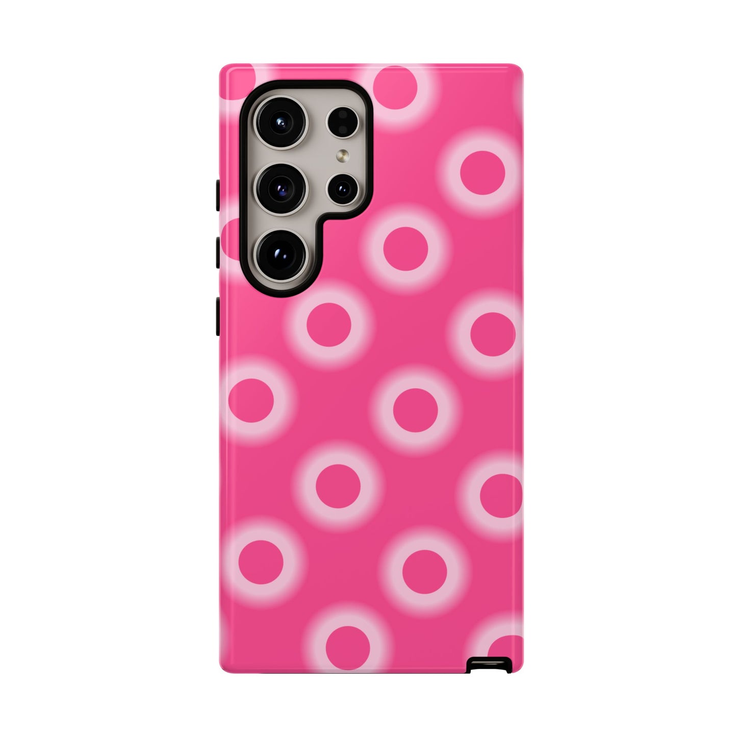 Pink Retro Dot Tough Phone Case