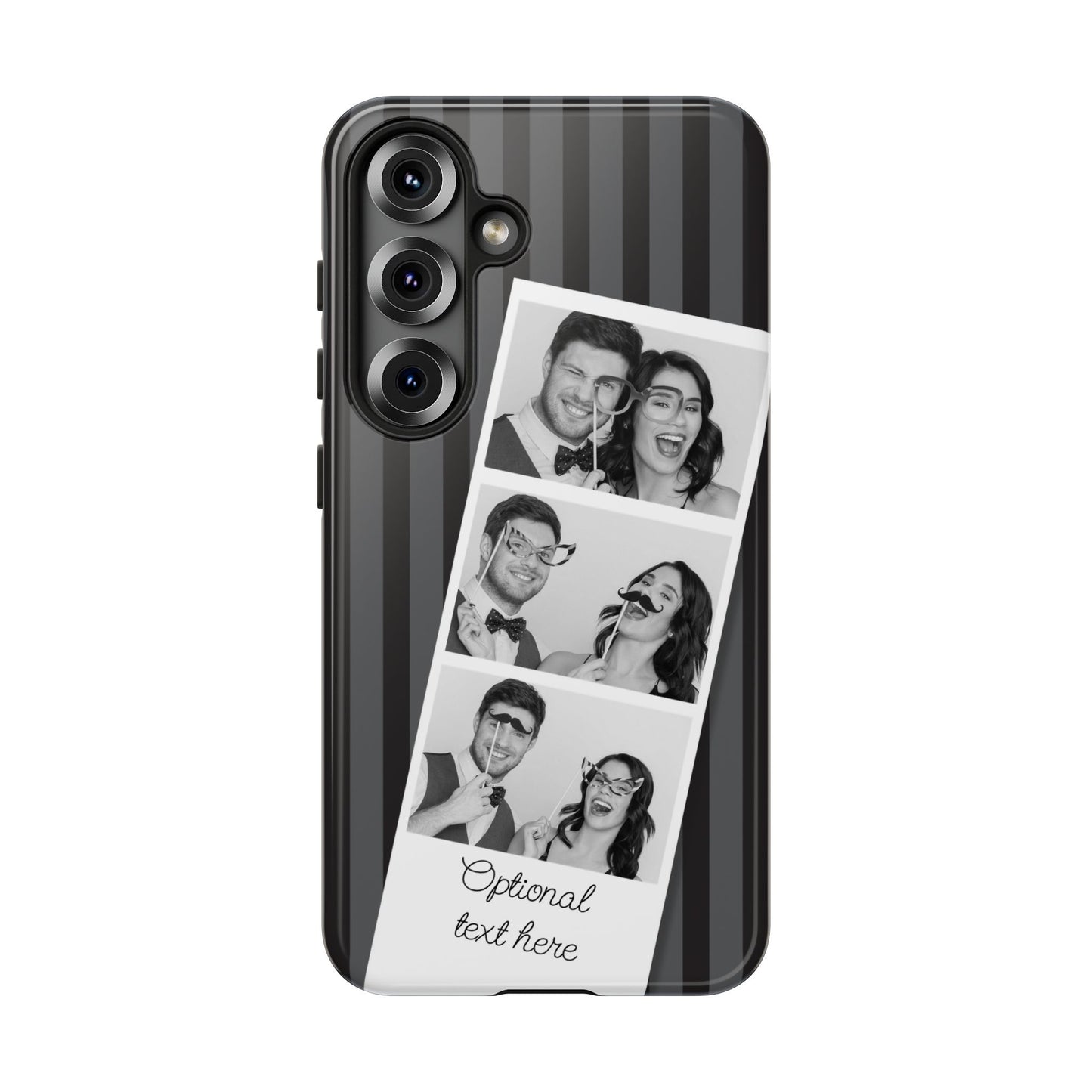 Customisable Three Image Retro Photobooth Design Tough Case for Apple iPhone, Samsung Galaxy and Google Pixel.