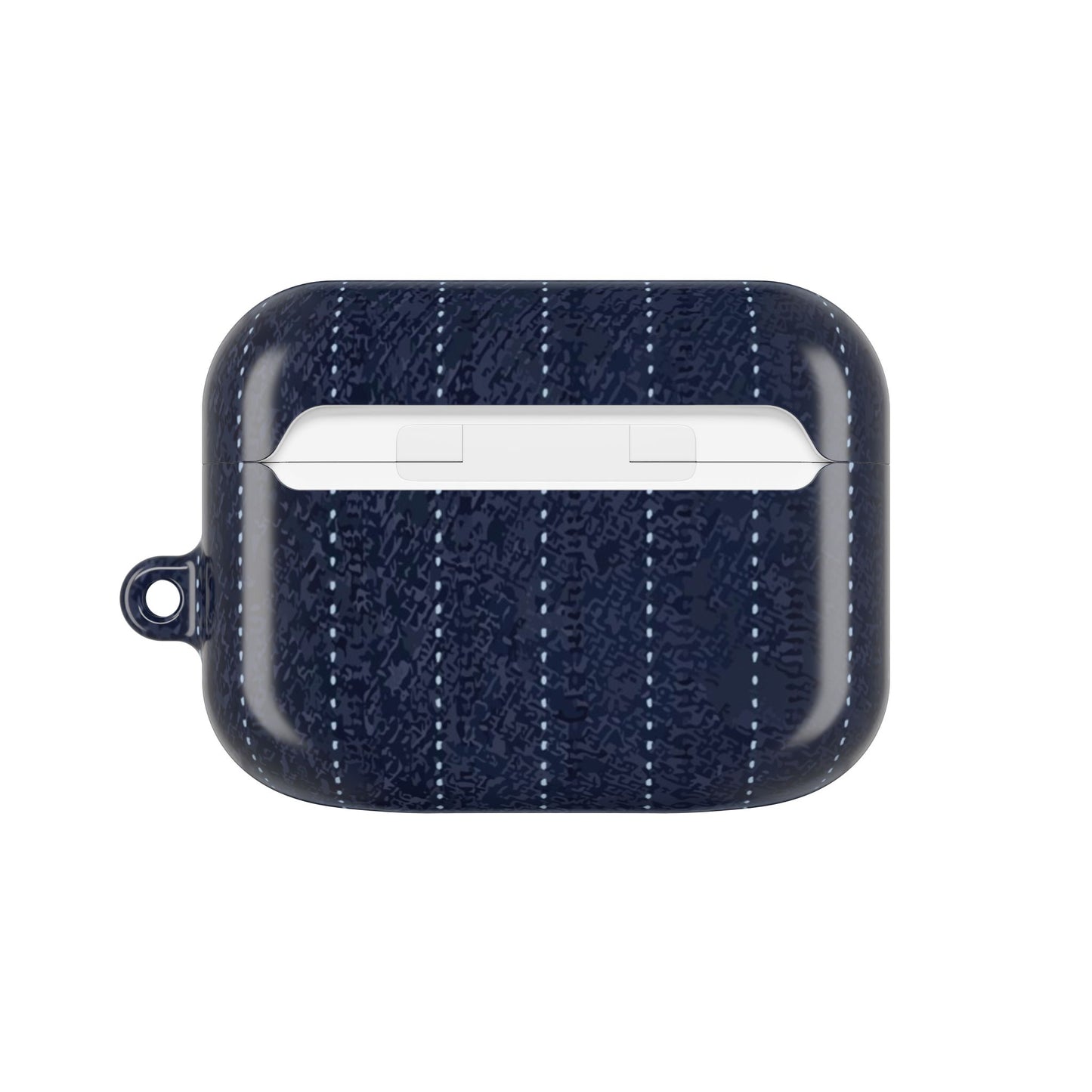 Knitted Navy Stripe AirPod Case — Cozy Textured Protective Cover