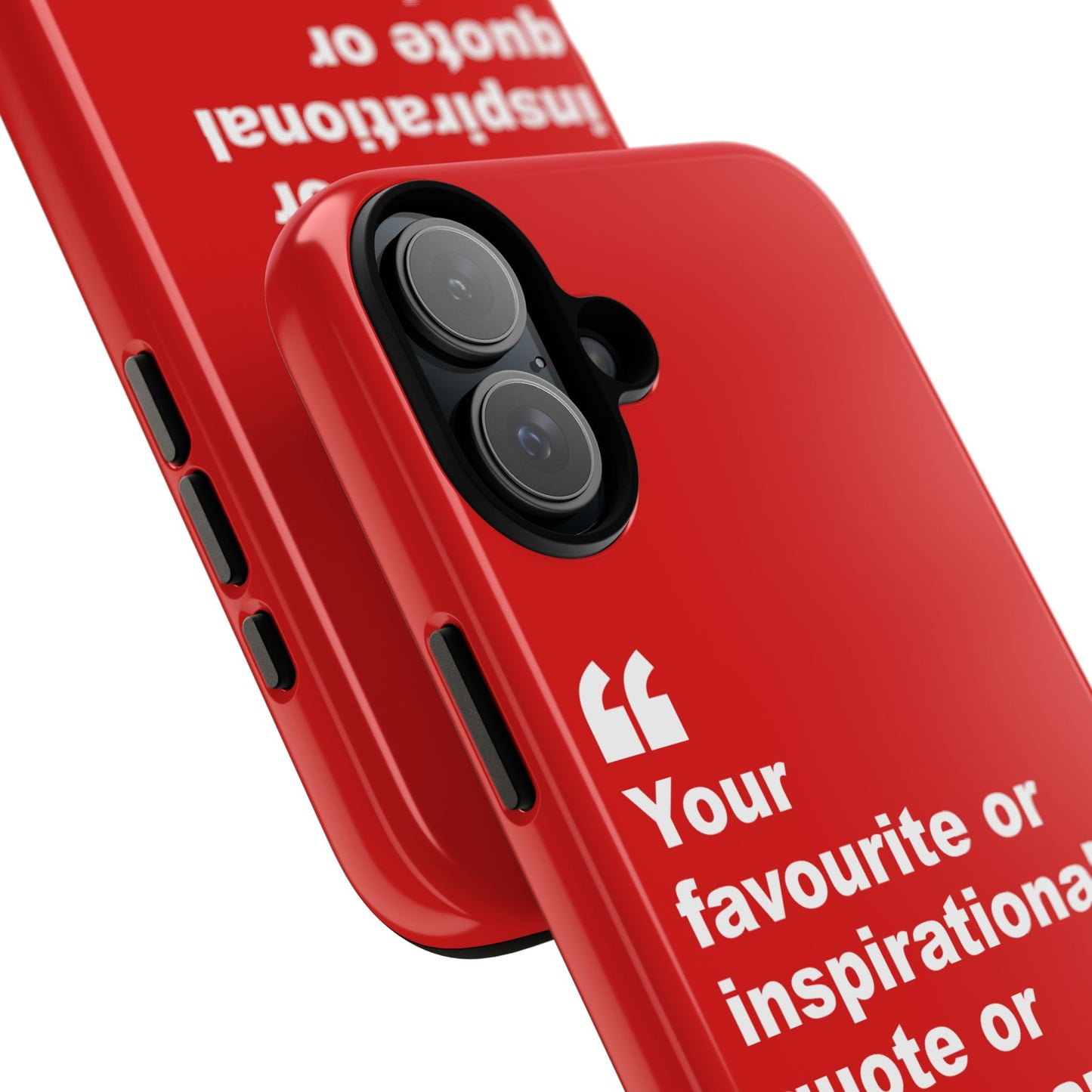 Personalised Inspirational Quote Tough Phone Case — Customizable Text Design