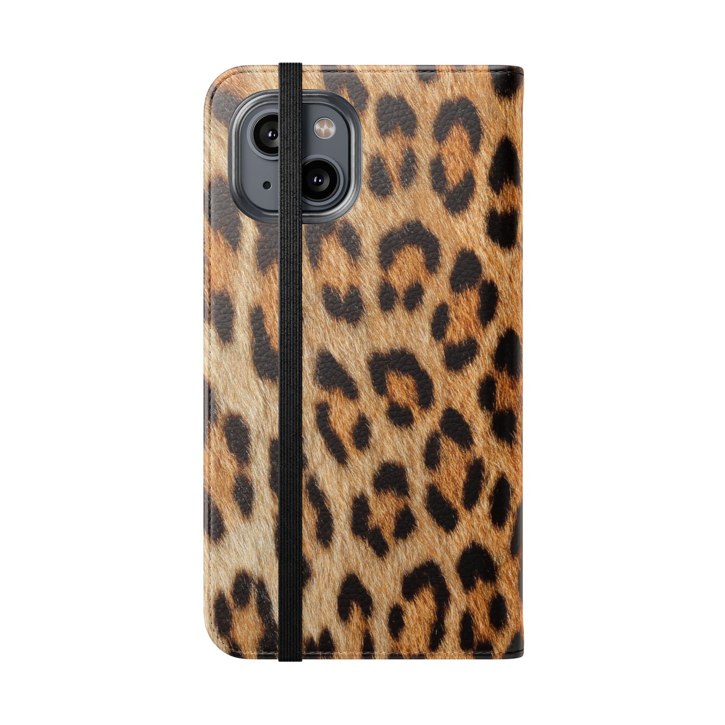 Leopard Fur Flip Phone Case — Leopard Fur Wallet Cover