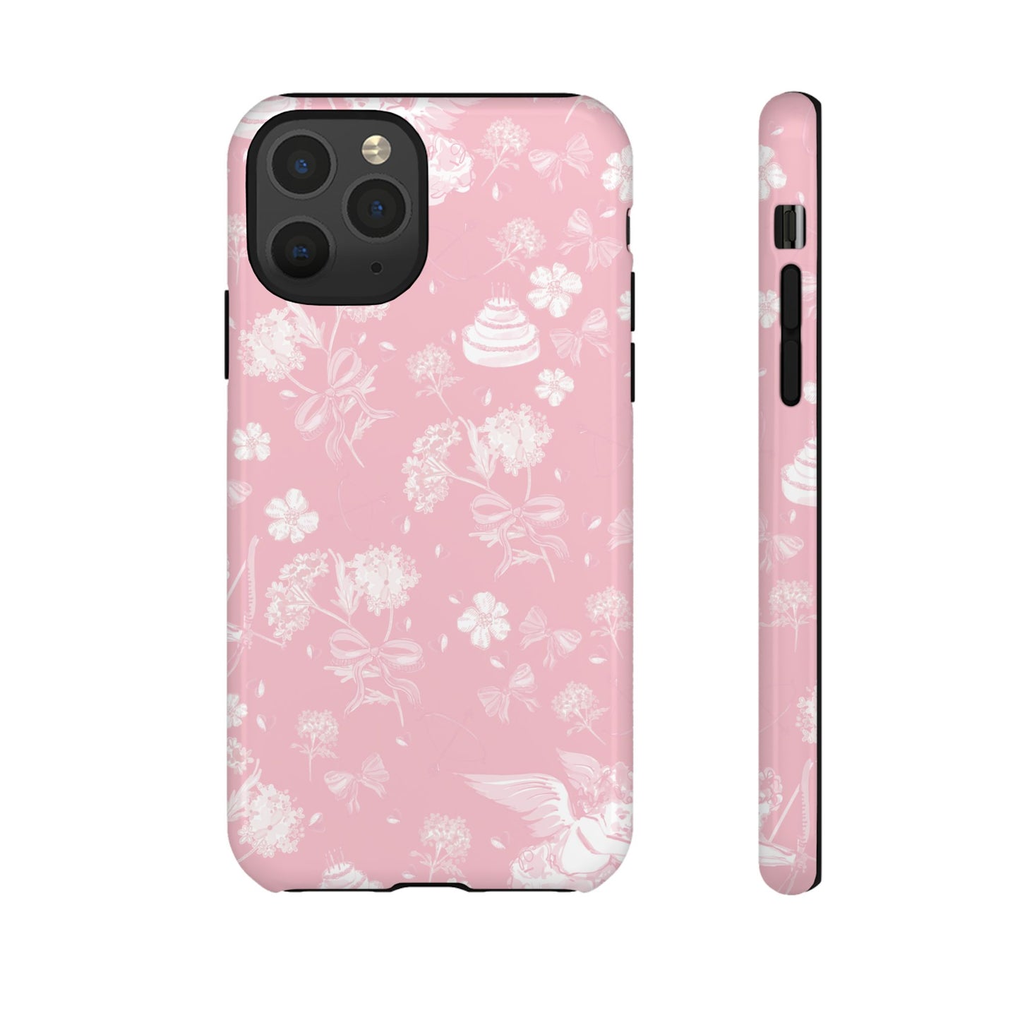 Floral Pink Tough Phone Case – Lightweight Protective Cover