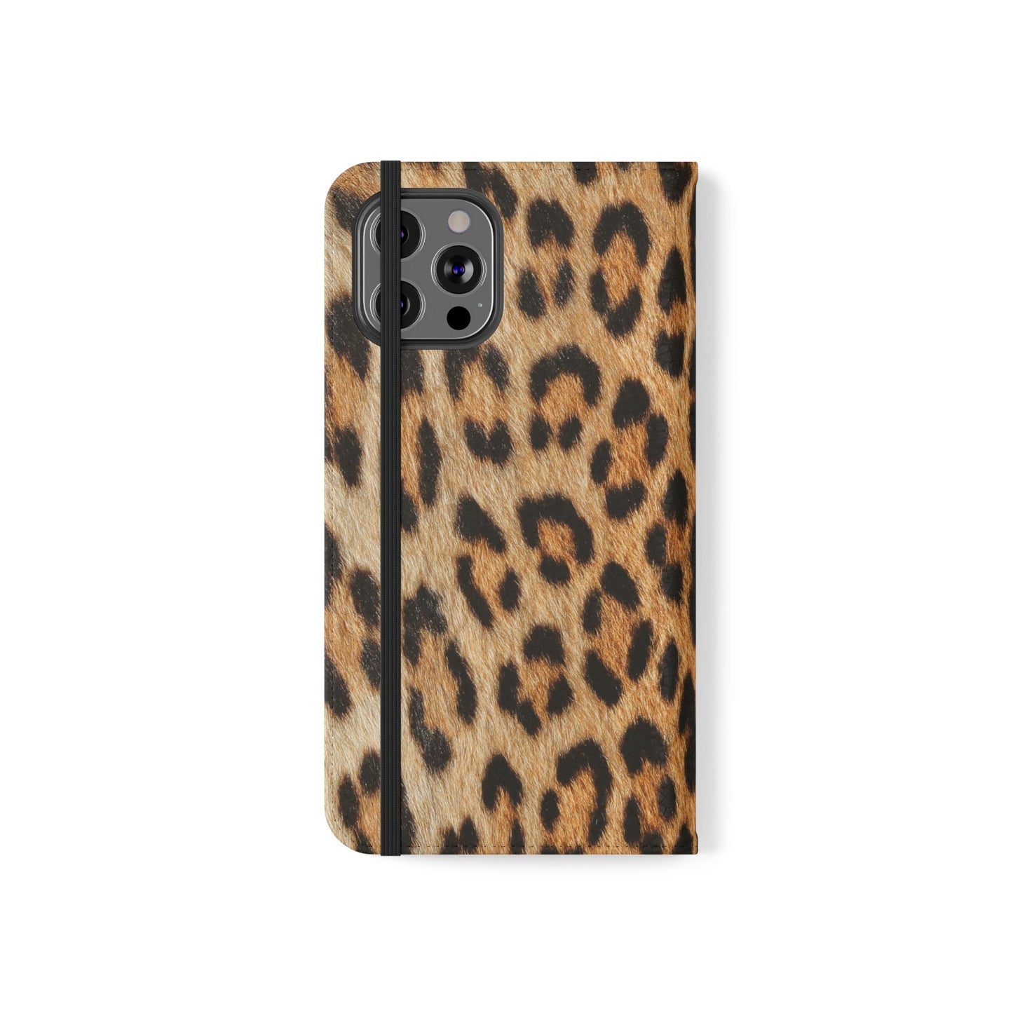 Leopard Fur Flip Phone Case — Leopard Fur Wallet Cover