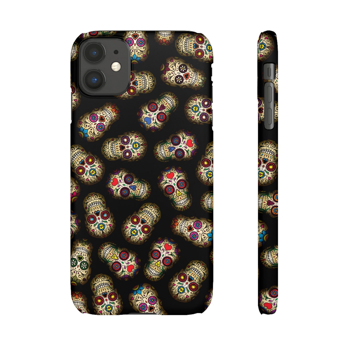 Sugar Skull — Day of the Dead Floral Slim Case for Apple iPhone, Samsung Galaxy and Google Pixel.