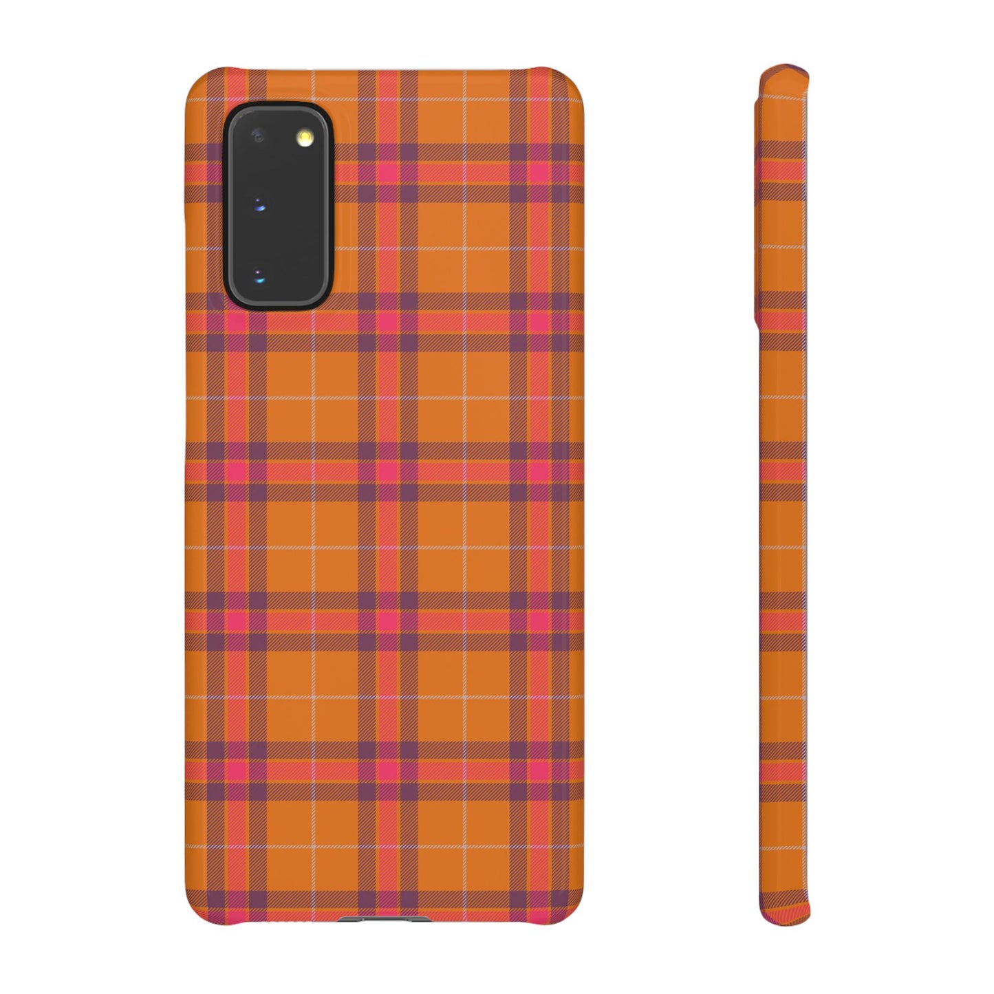 Orange Plaid Snap Phone Case — Autumn Plaid Phone Case
