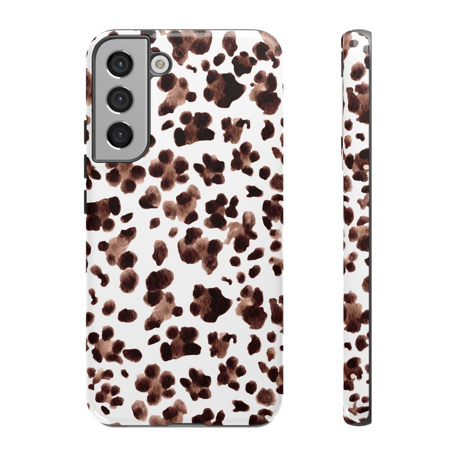Brown Cowhide Print Phone Case — Tough Protective iPhone Cover