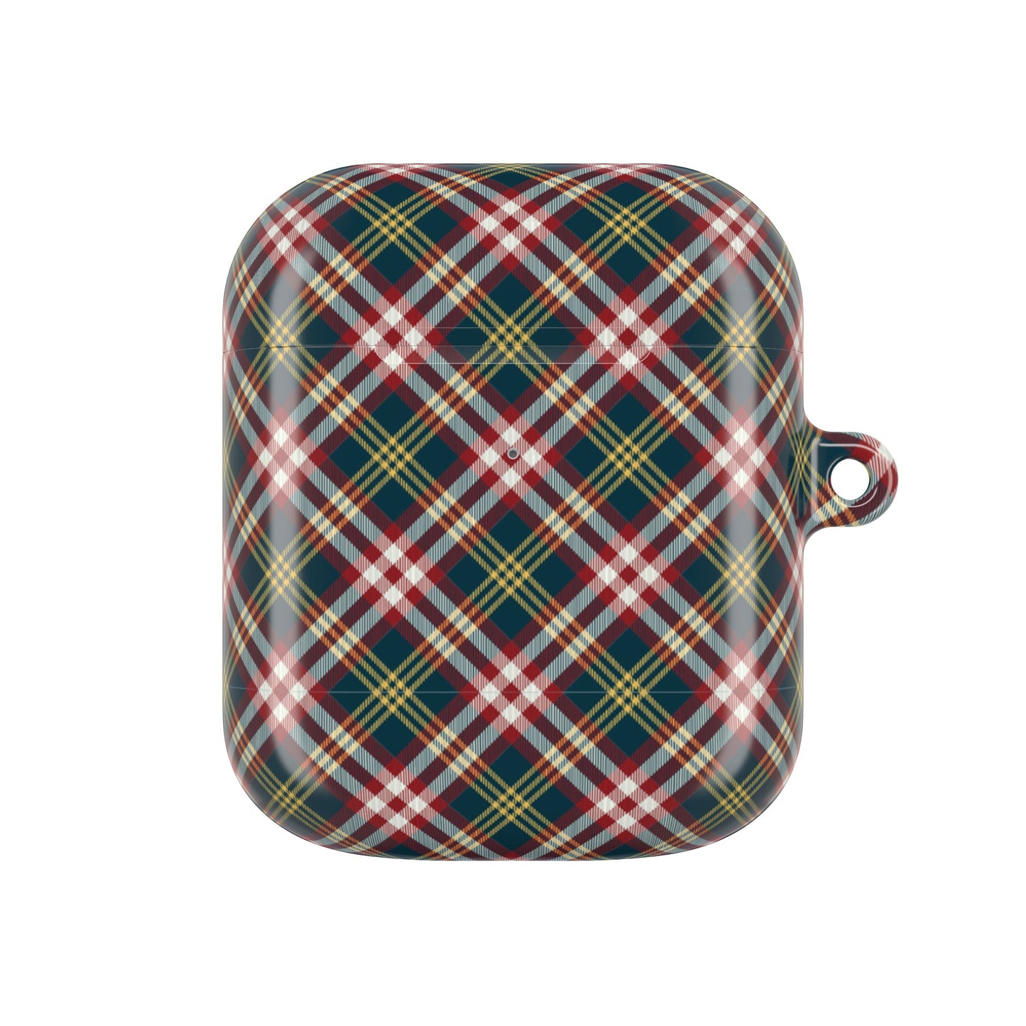 Yellow, Red and Green Tartan AirPod Case — Classic Yellow, Red and Green Plaid Protective Cover