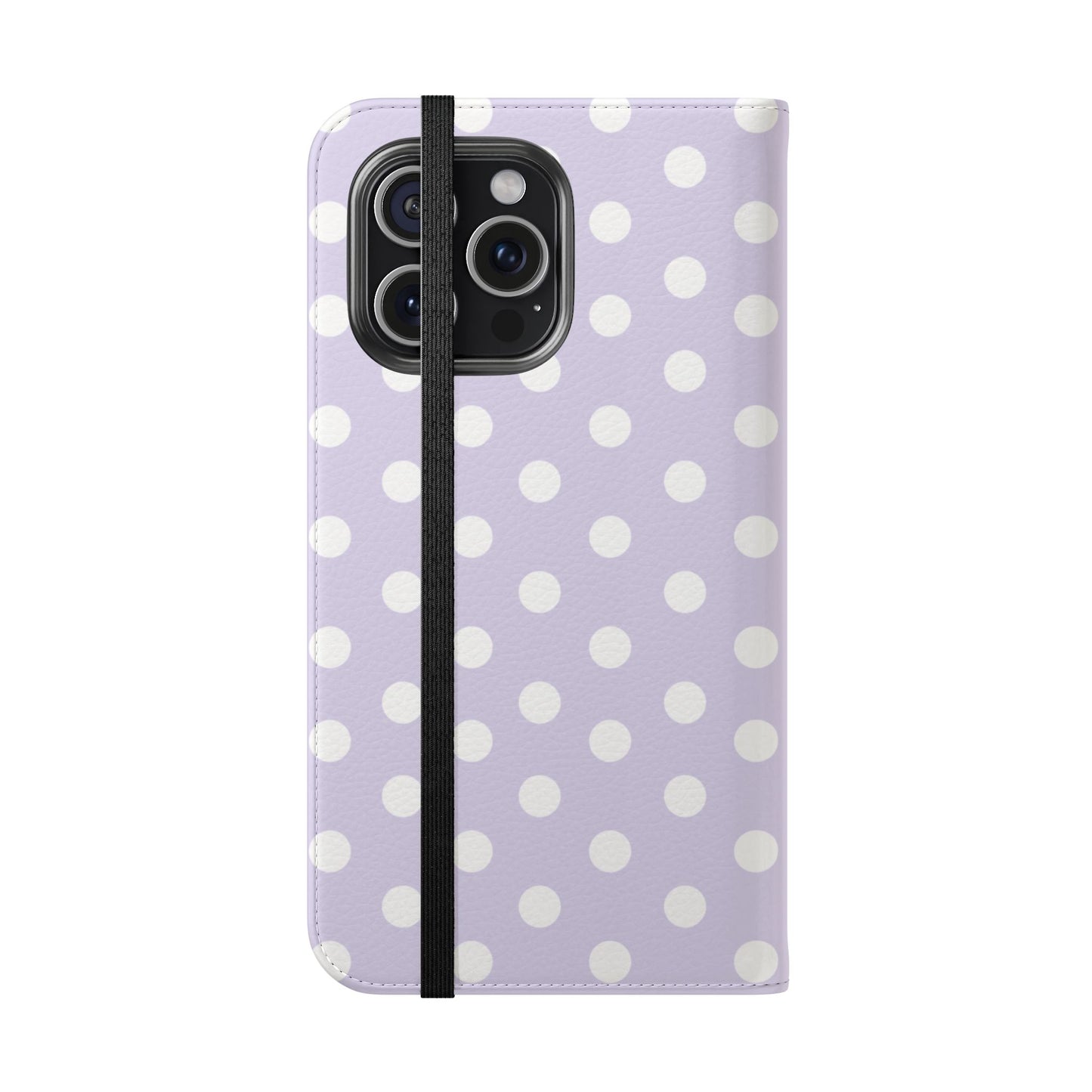 Polka Dot Flip Phone Case — Violet Polka Dot Wallet Cover