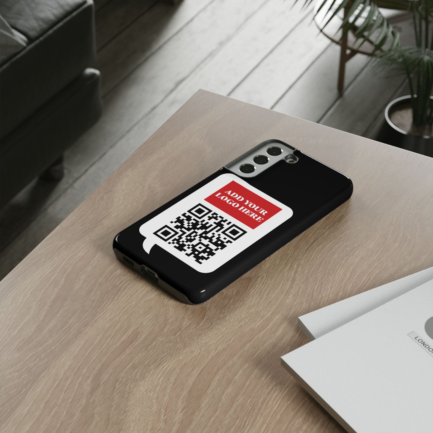 Custom QR Code and Logo Tough Phone Case — Contact Case