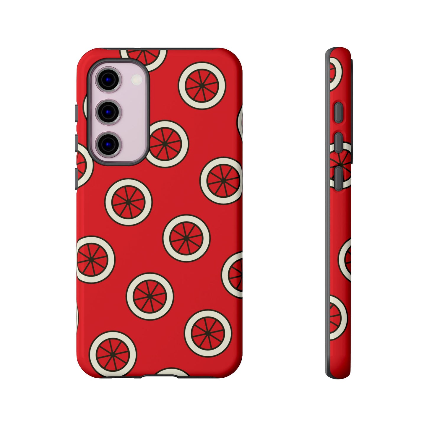 Red Citrus Pattern Phone Case — Protective Tough Phone Cover