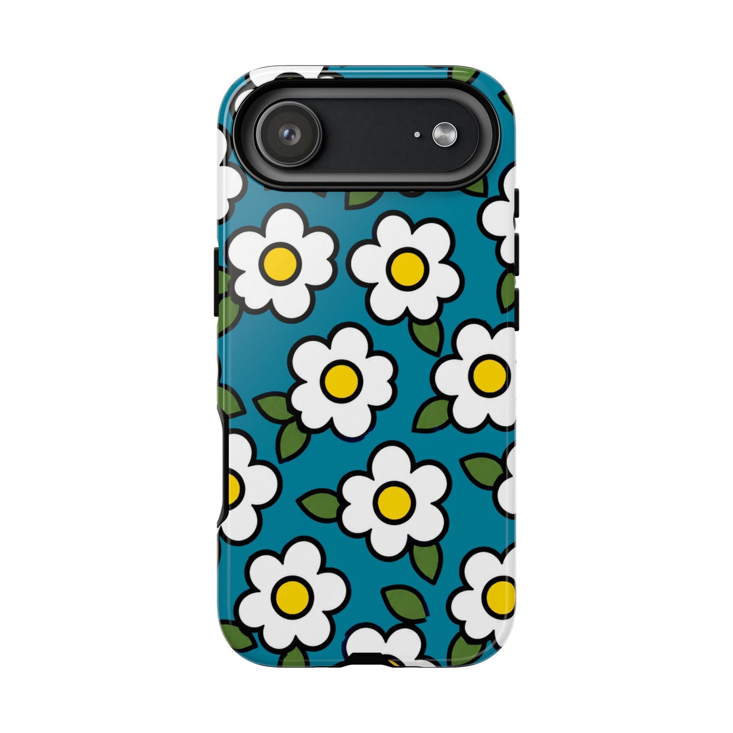 Blue Daisy Tough Phone Case — Floral Protective iPhone Cover