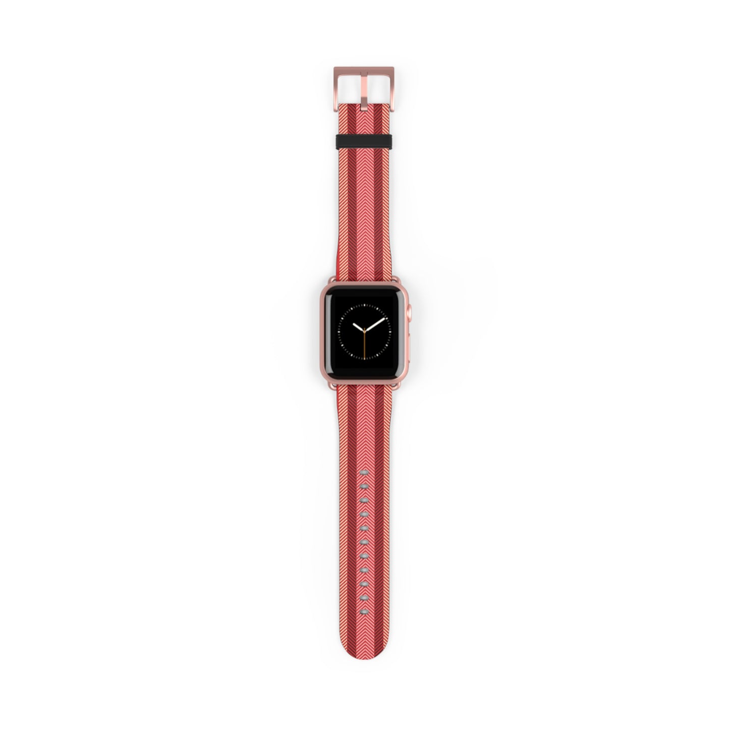 Red Striped Silicone Watch Band — Sporty Apple Watch Strap