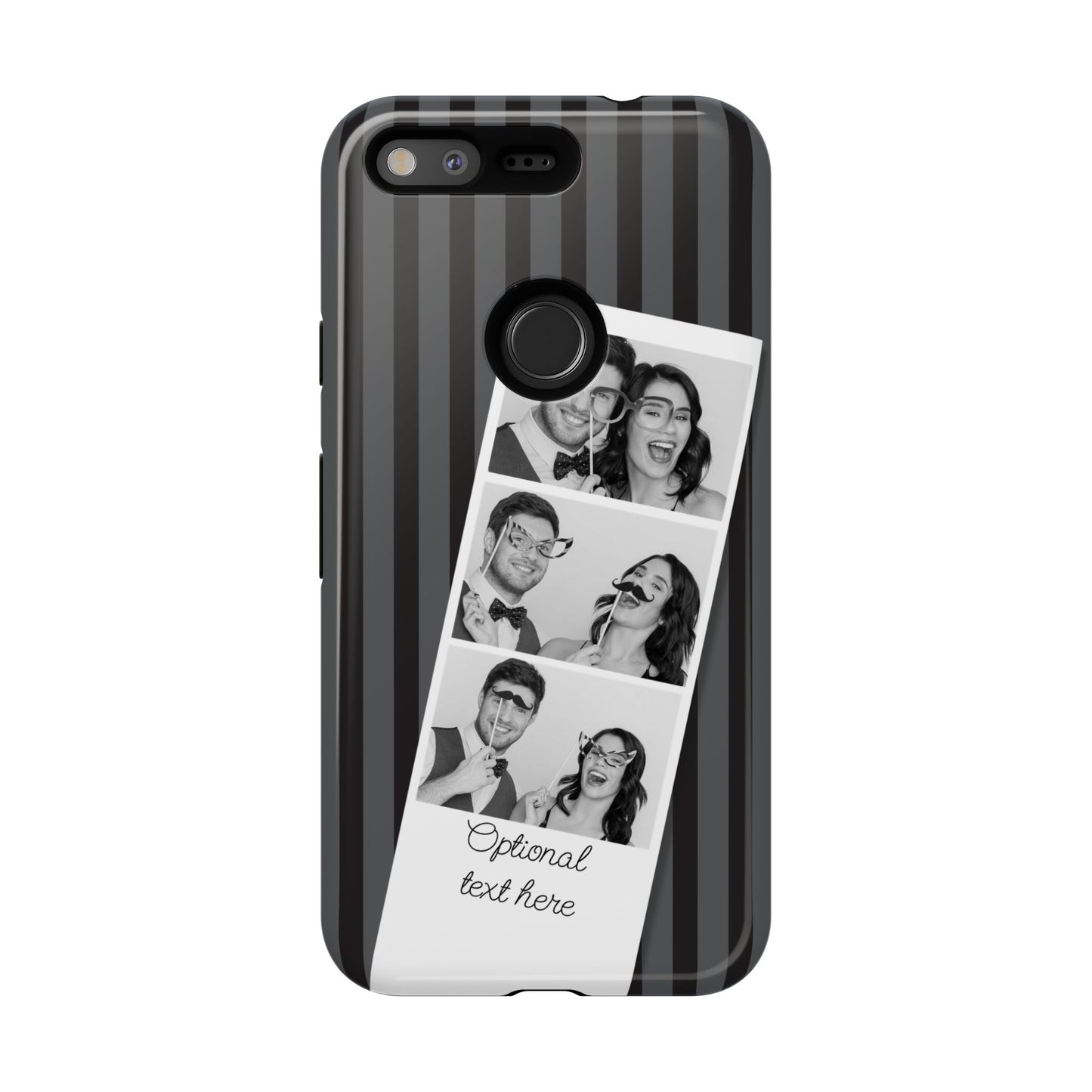 Customisable Three Image Retro Photobooth Design Tough Case for Apple iPhone, Samsung Galaxy and Google Pixel.