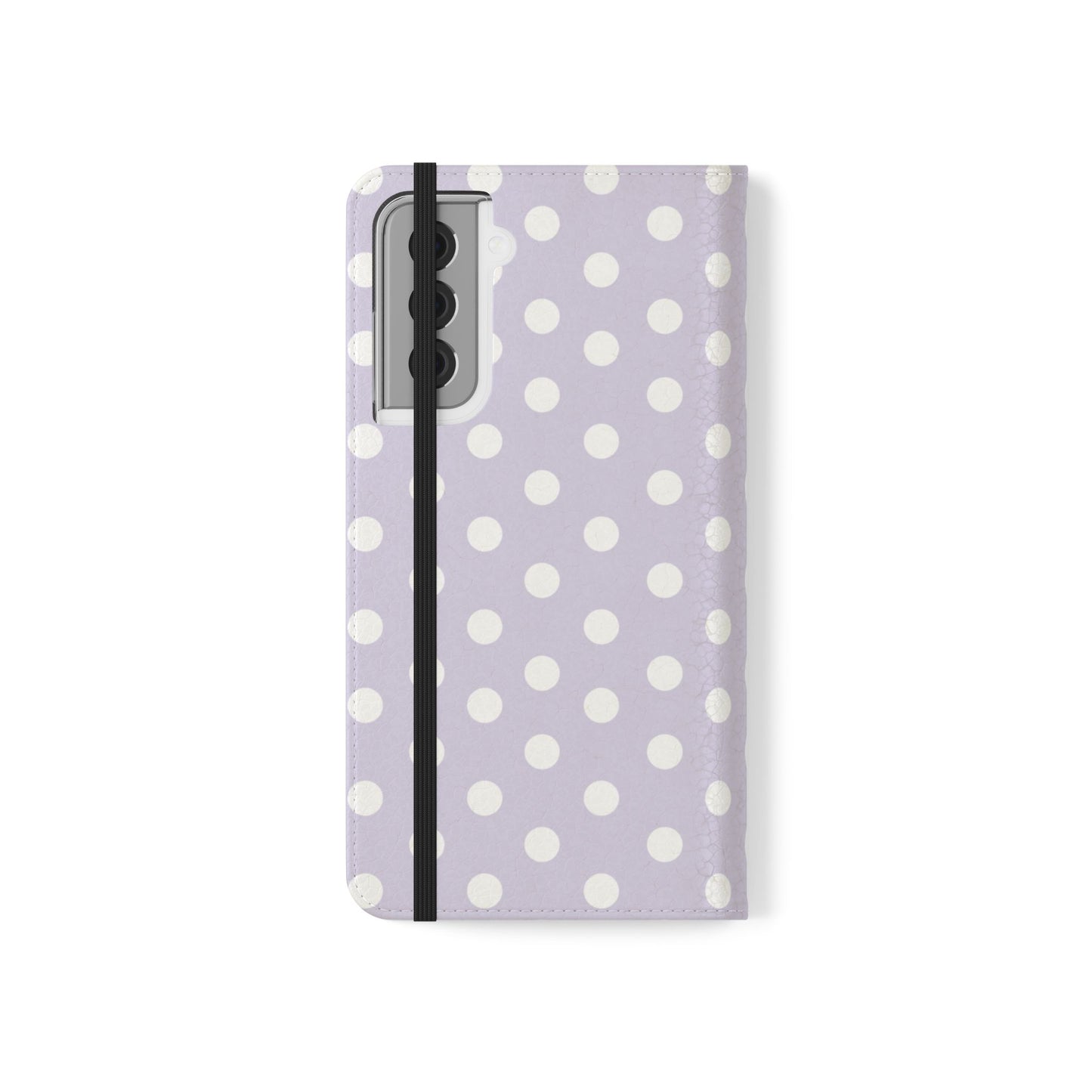 Polka Dot Flip Phone Case — Violet Polka Dot Wallet Cover