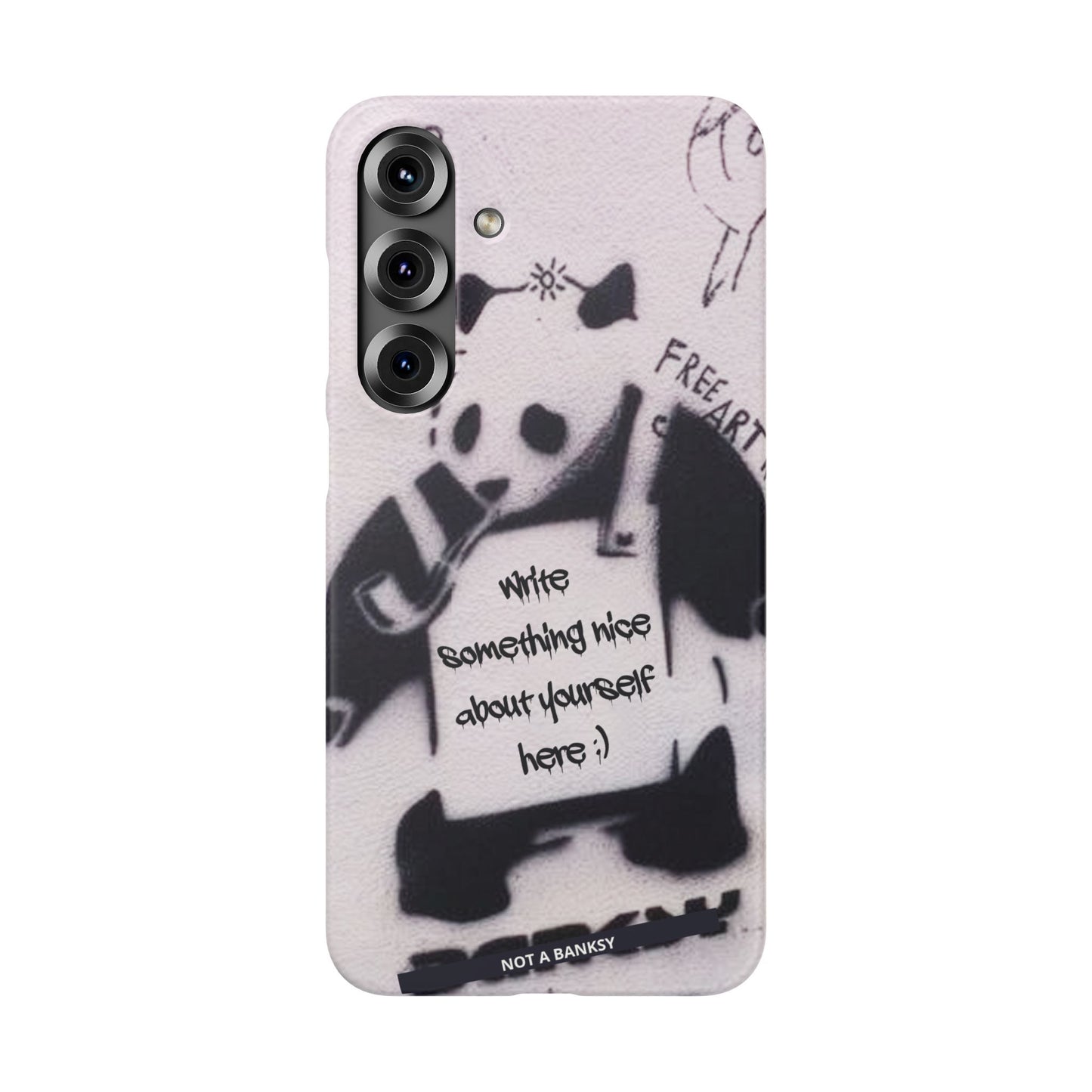 Personalised Panda Stencil Phone Case for Apple iPhone, Samsung Galaxy and Google Pixel.