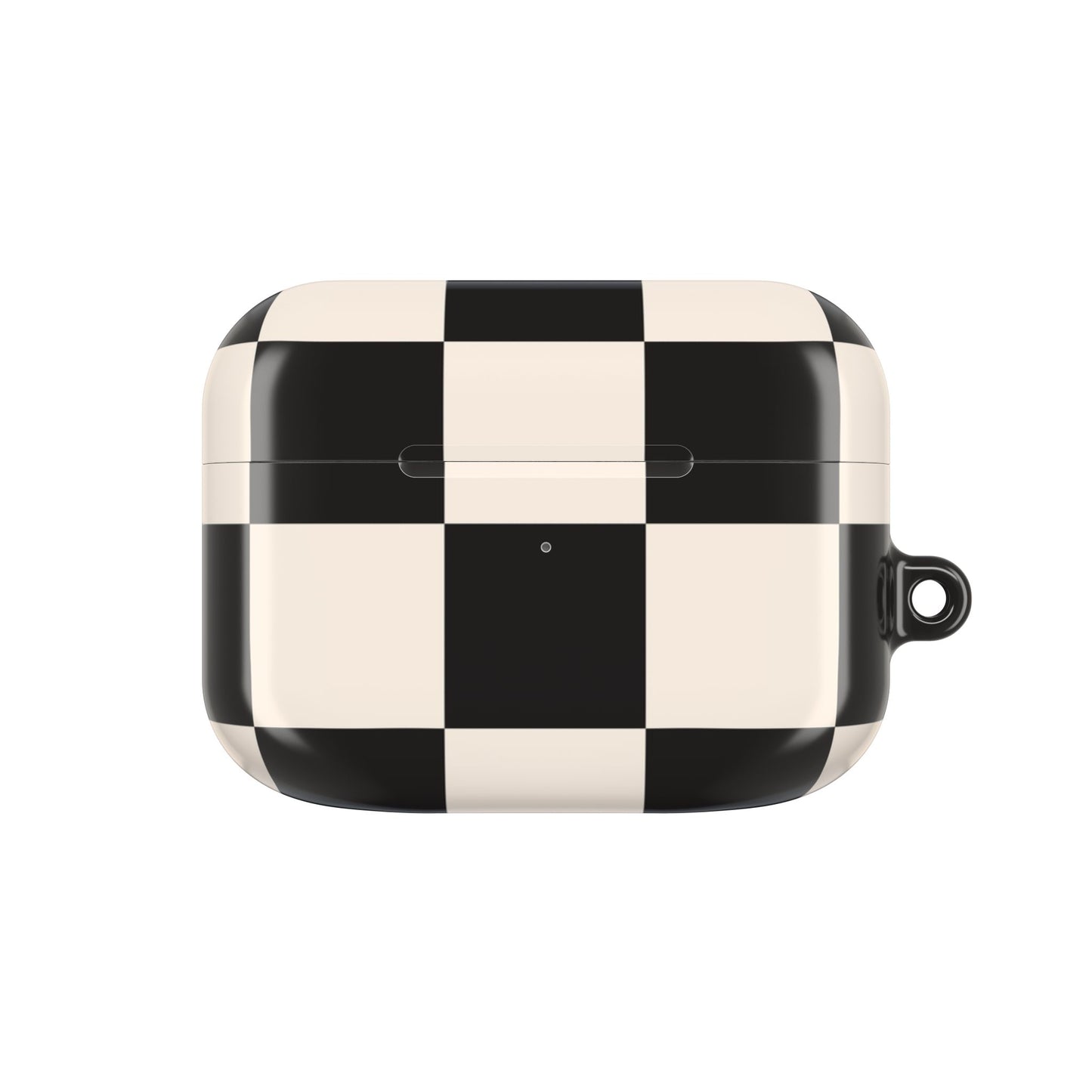 Ivory and Black Chequered AirPod Case — Protective Cover