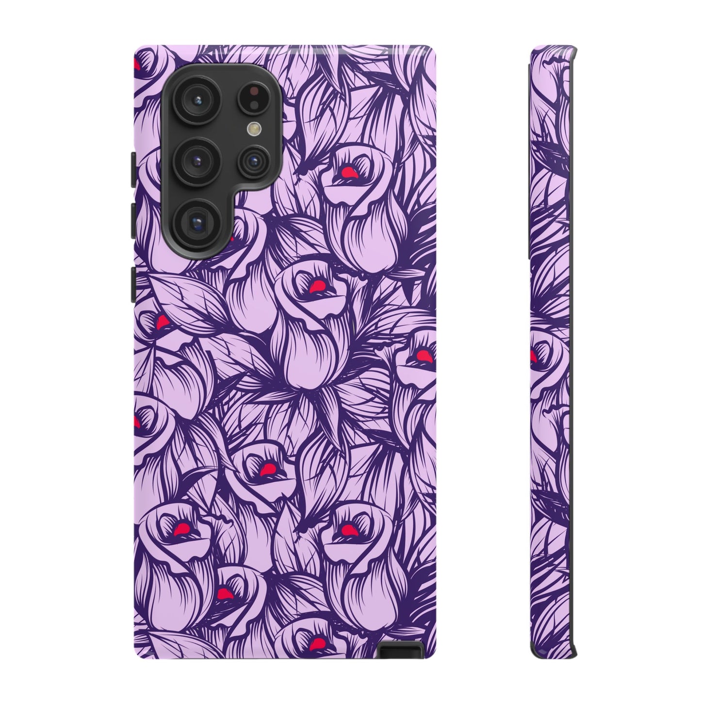 Botanical Floral Purple Rose Phone Case