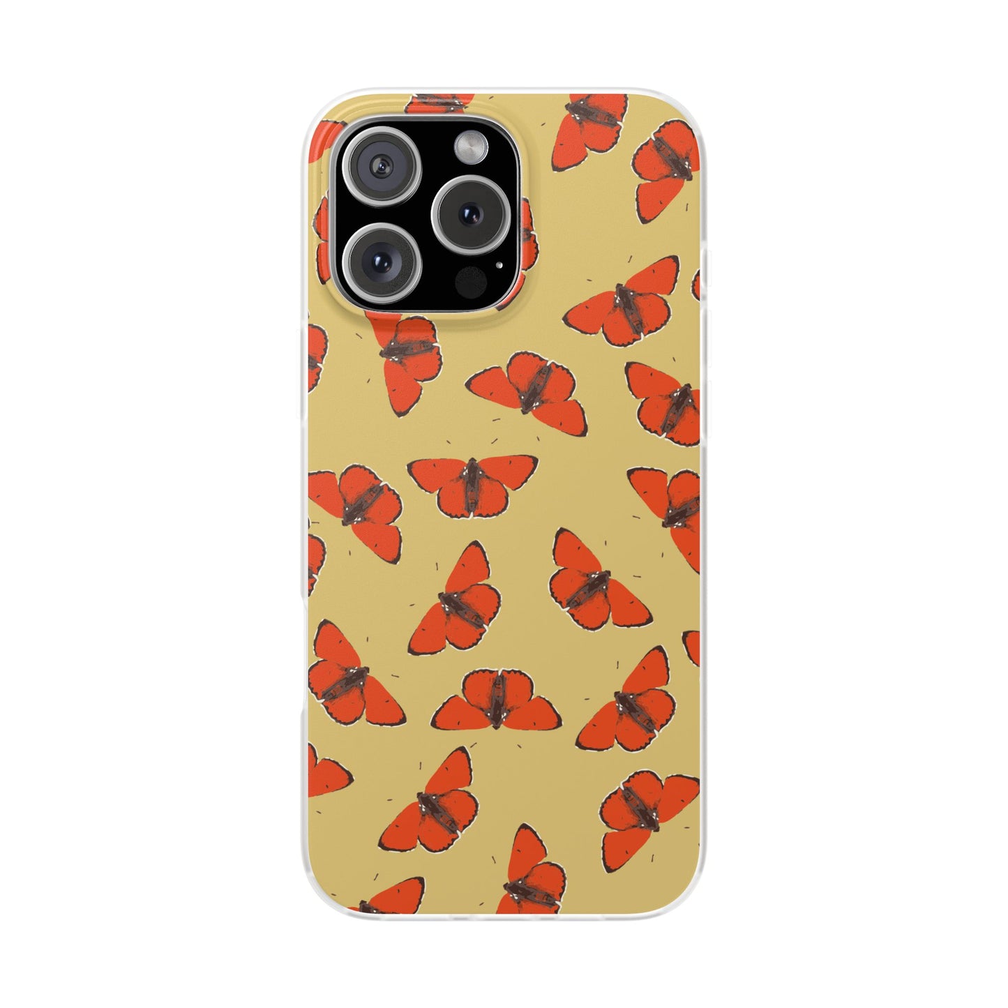 Butterfly Pattern Flexi Phone Case for Apple iPhone and Samsung Galaxy.