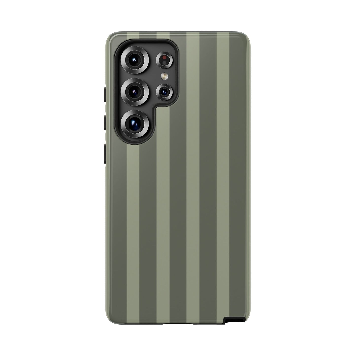 Olive Striped Tough Phone Case — Durable Military-Inspired Protective Cover