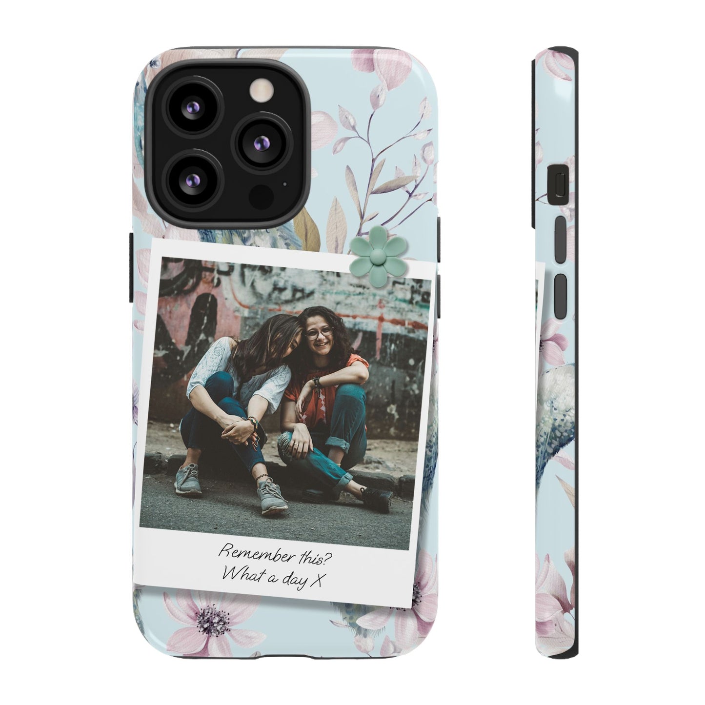 Single Image Personalised Floral Photo Tough Case for Apple iPhone, Samsung Galaxy and Google Pixel.