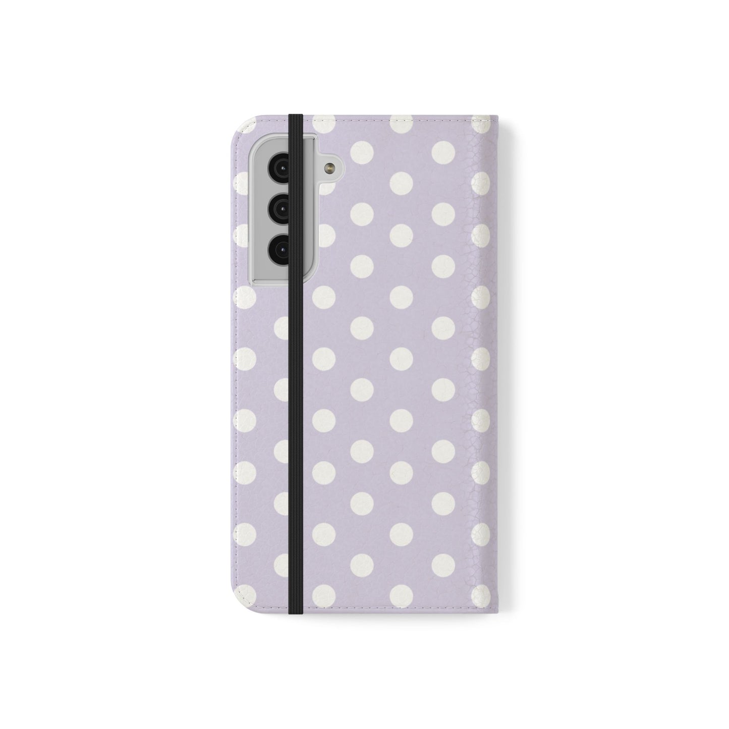 Polka Dot Flip Phone Case — Violet Polka Dot Wallet Cover