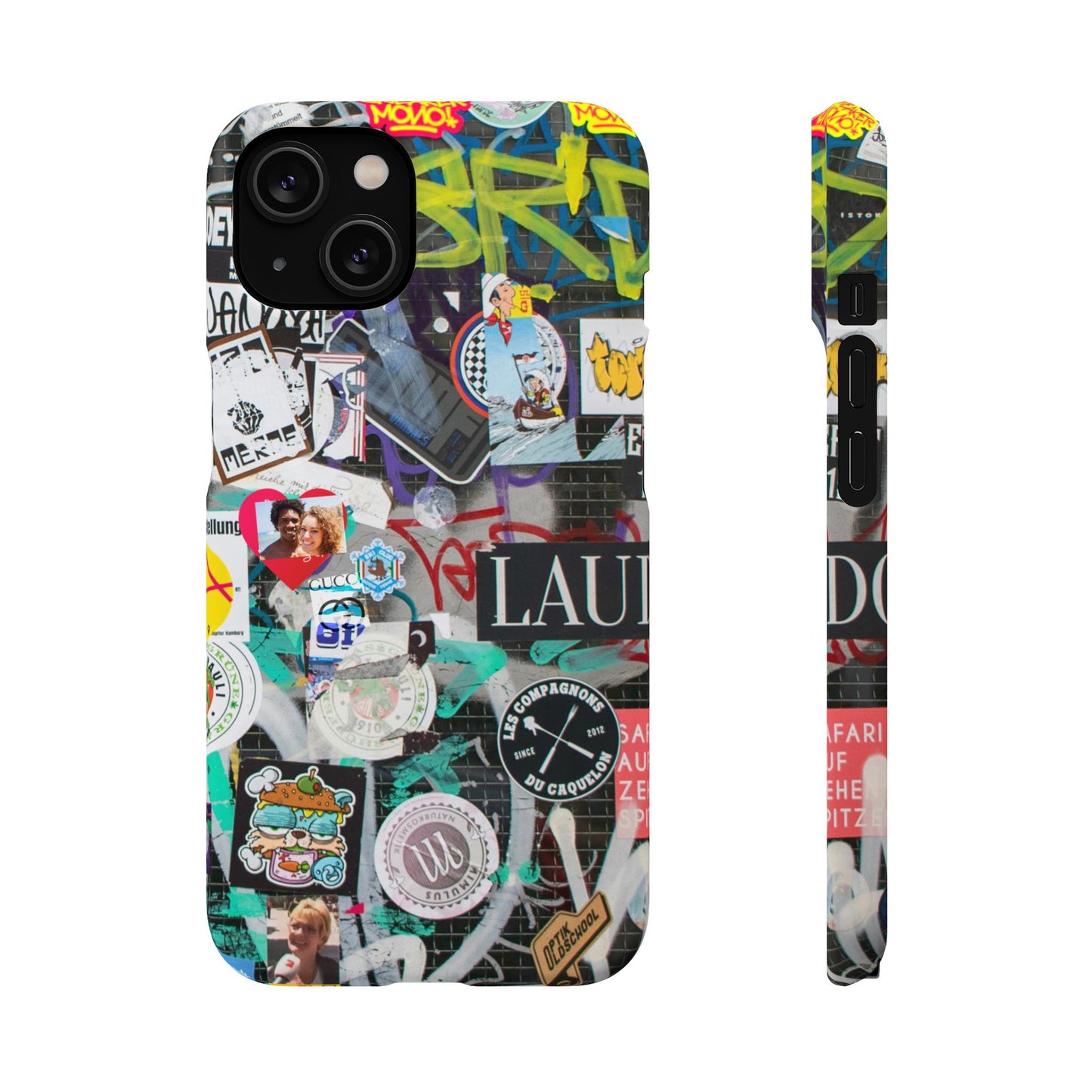 Sticker Bomb Personalised Graffiti Slim Phone Case for Apple iPhone, Samsung Galaxy and Google Pixel.