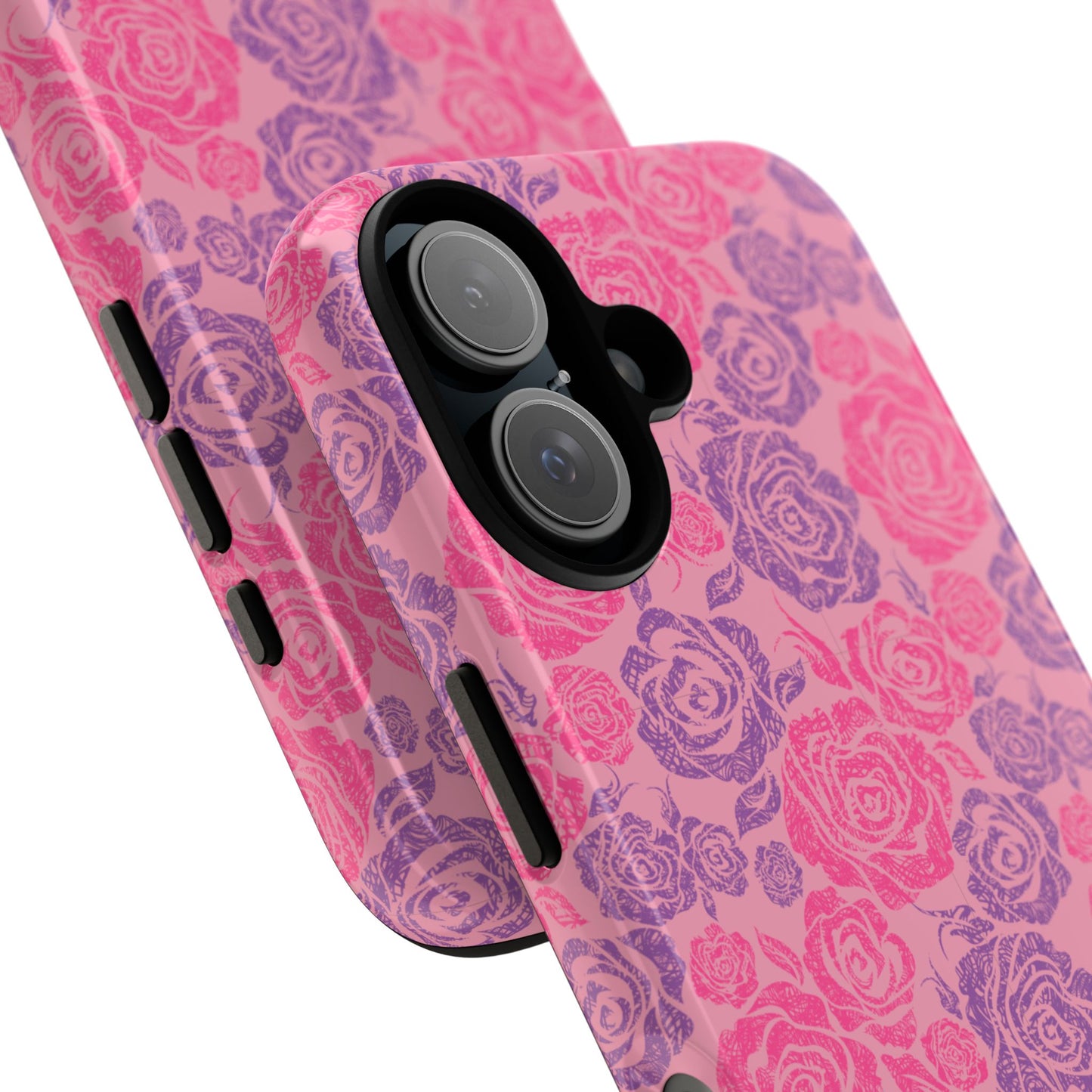 Pink & Lavender Rose Pattern Tough Phone Case