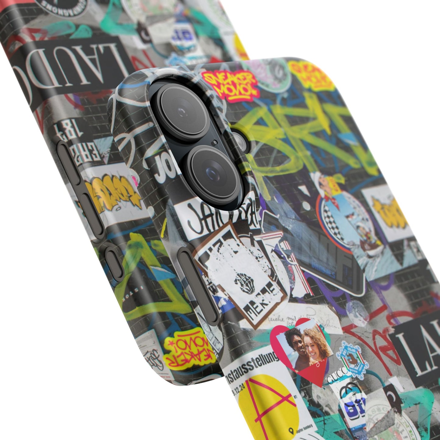 Sticker Bomb Personalised Graffiti Slim Phone Case for Apple iPhone, Samsung Galaxy and Google Pixel.