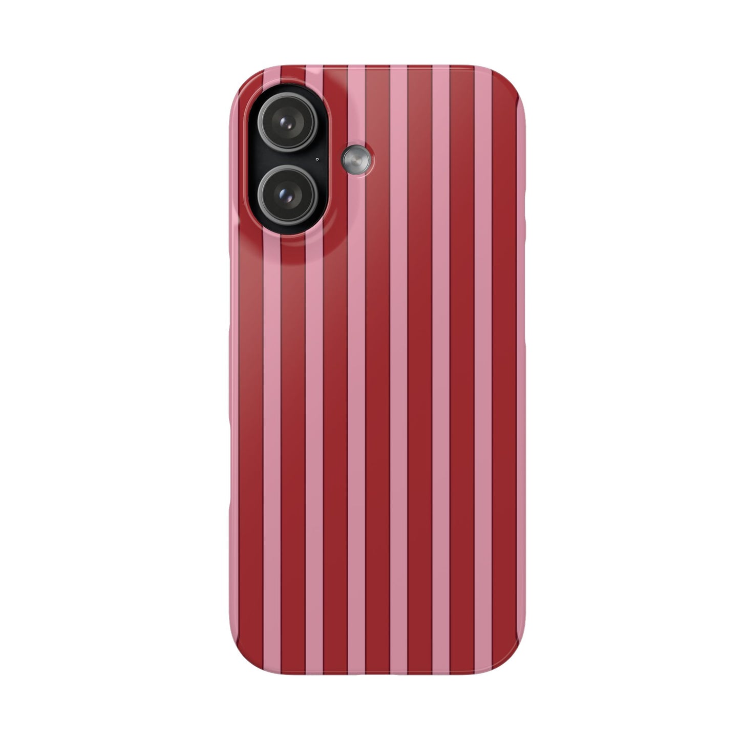 Striped Red Snap Phone Case — Slim Phone Cover for Apple iPhone and Samsung Galaxy.