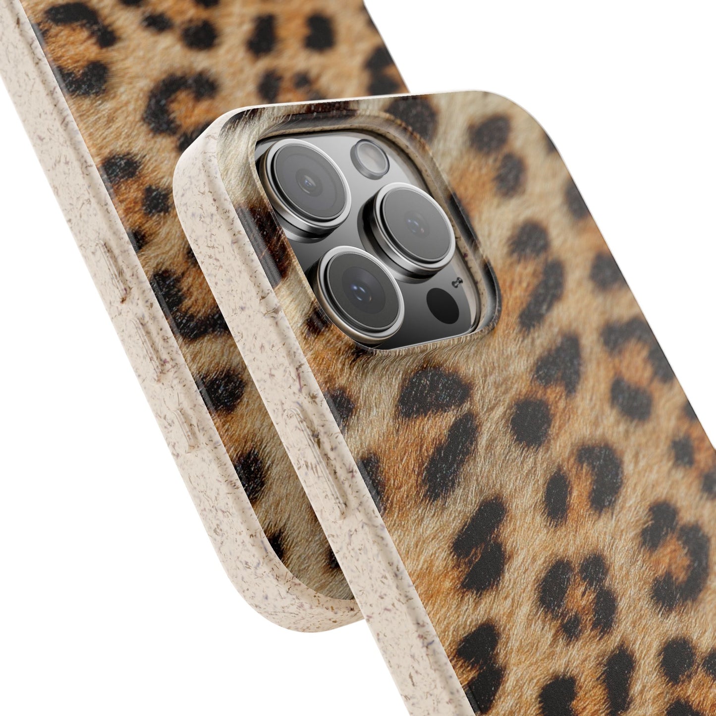 Leopard Print Biodegradable Phone Case — Eco-Friendly Animal Print Phone Cover for Apple iPhone and Samsung Galaxy.