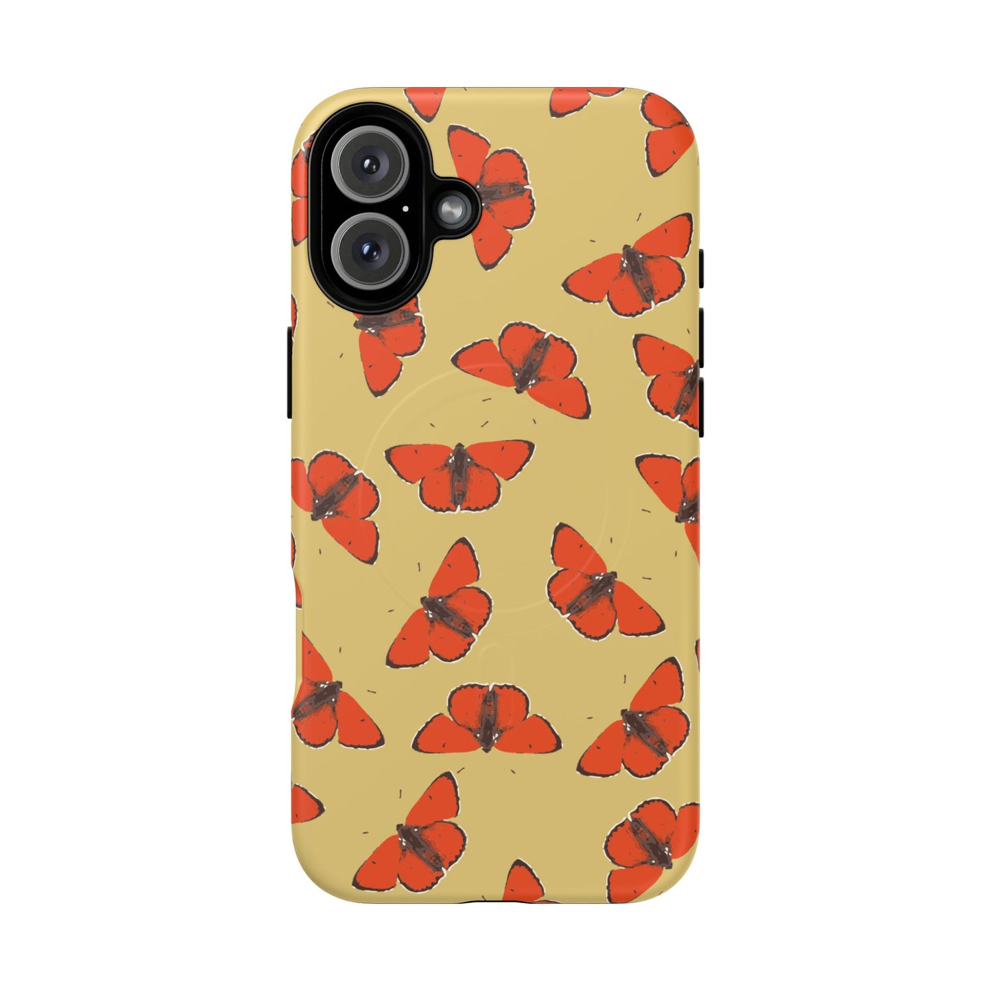Red Butterflies Magnetic Phone Case — Tough Protective MagSafe Case
