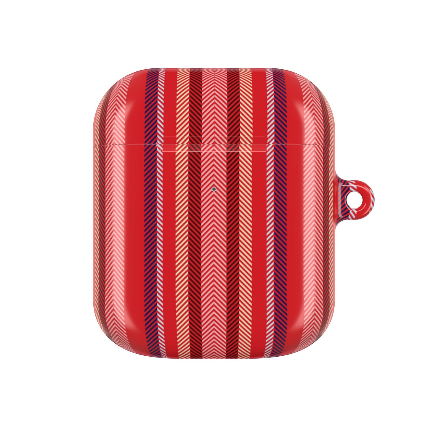 Striped Red AirPod Case - Protective Patterned Charging Case