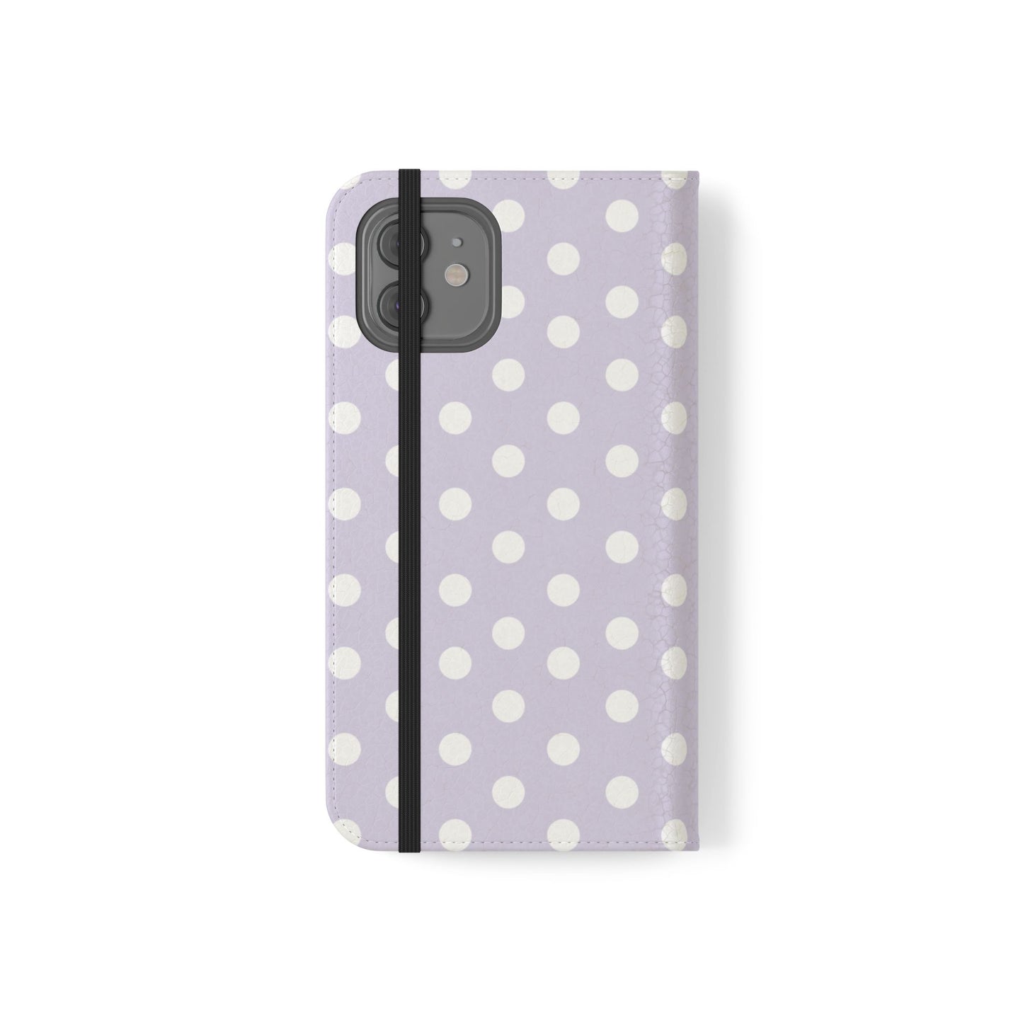 Polka Dot Flip Phone Case — Violet Polka Dot Wallet Cover
