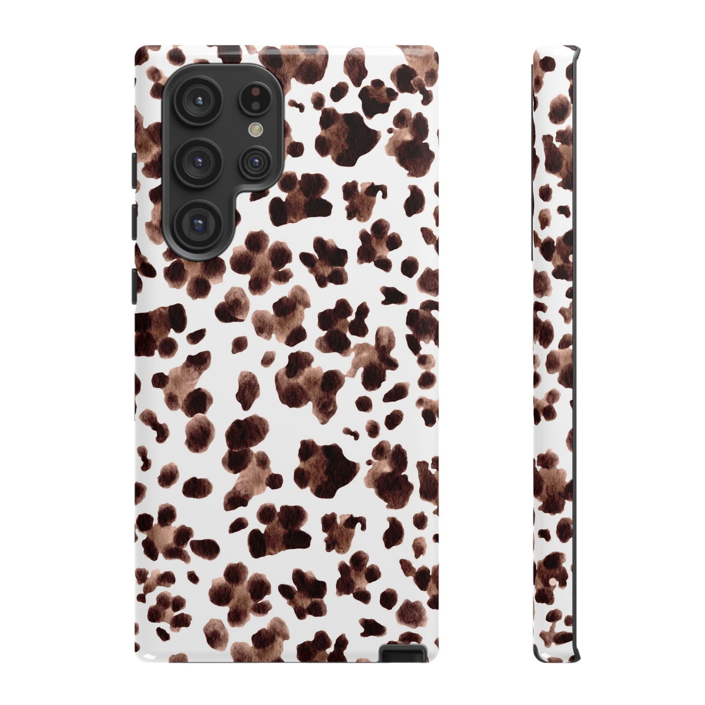 Brown Cowhide Print Phone Case — Tough Protective iPhone Cover