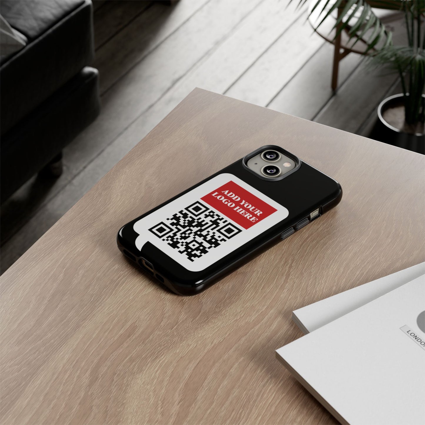 Custom QR Code and Logo Tough Phone Case — Contact Case