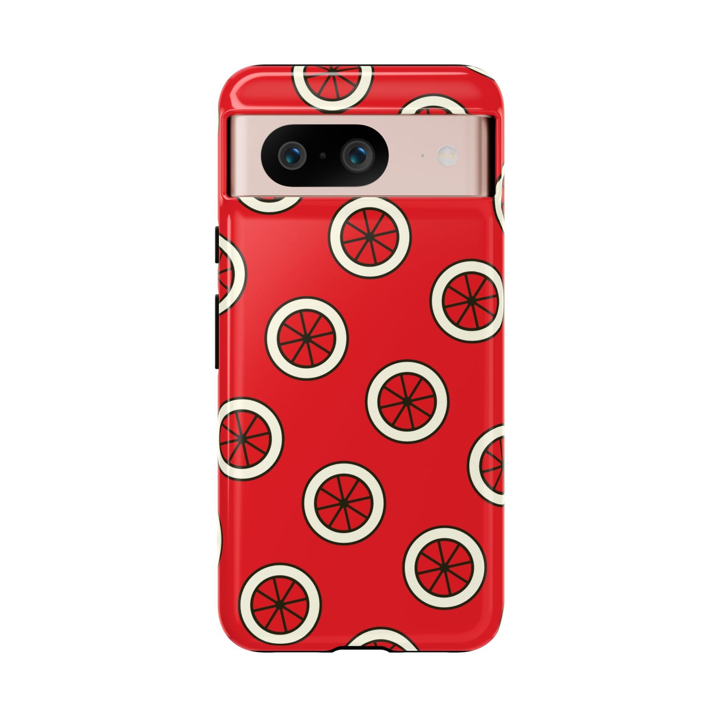 Red Citrus Pattern Phone Case — Protective Tough Phone Cover