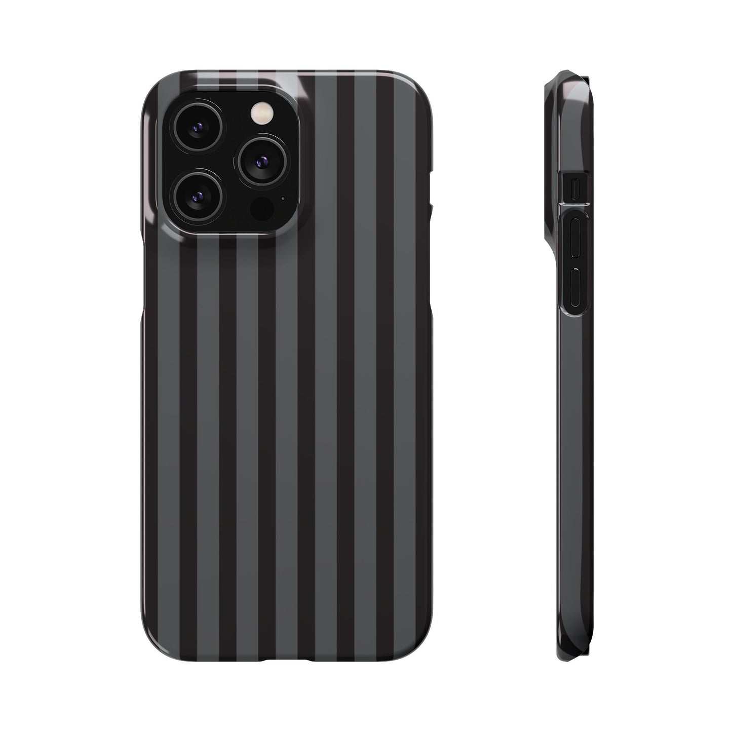 Black Vertical Stripe Snap Phone Case – Slim Protective Cover