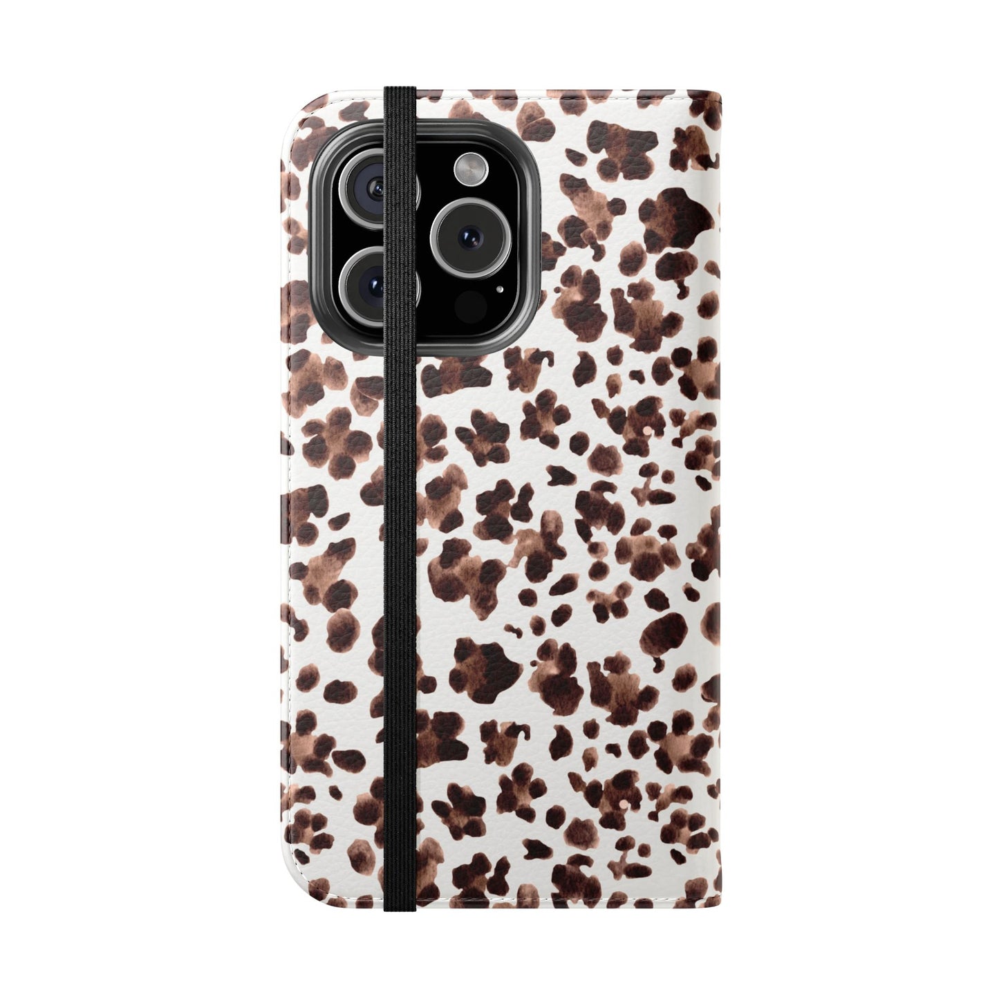 Leopard Print Flip Phone Case — Cardholder Wallet Flip Case