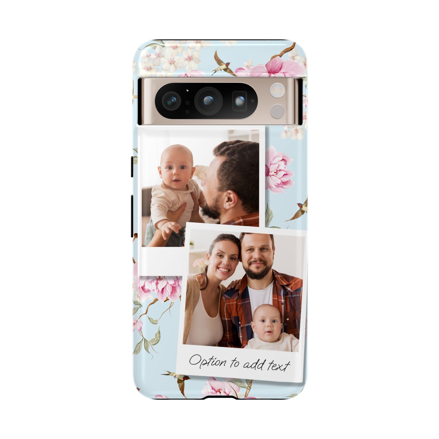 Two image Personalised Floral Photo Collage Tough Case — Personalised Family Phone Case