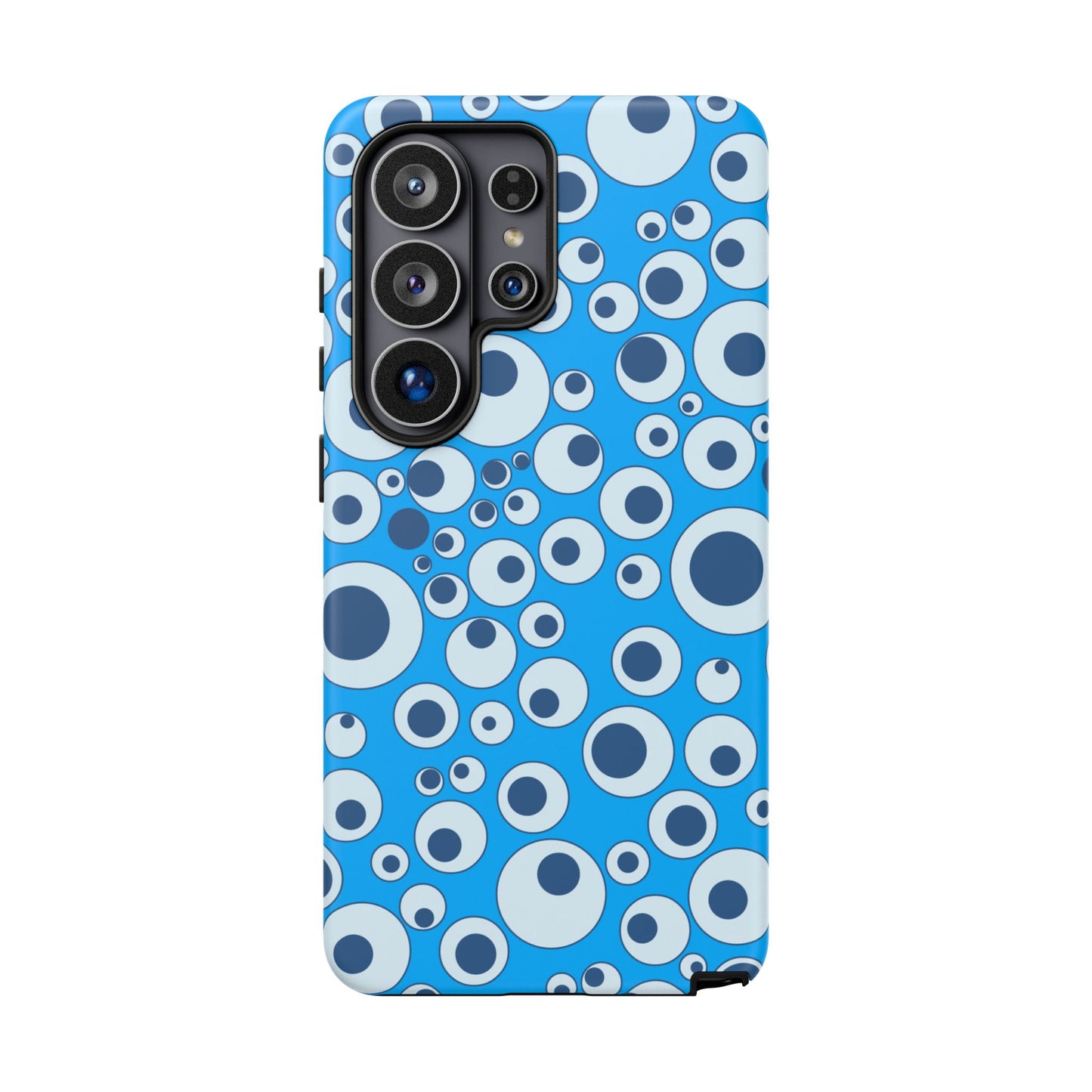 Blue Bubble Pattern Tough Phone Case — Retro Pop Circles Design