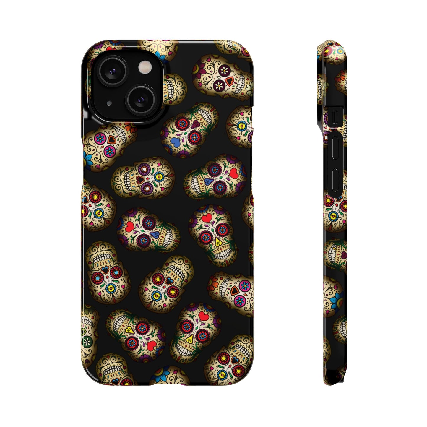 Sugar Skull — Day of the Dead Floral Slim Case for Apple iPhone, Samsung Galaxy and Google Pixel.