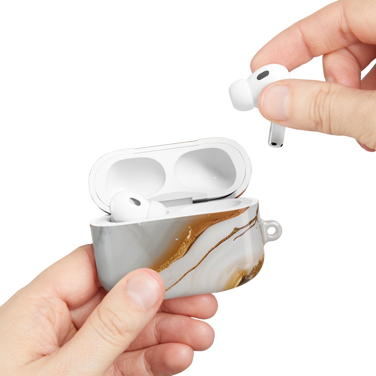 Marble and Gold AirPod Case — Protective Cover