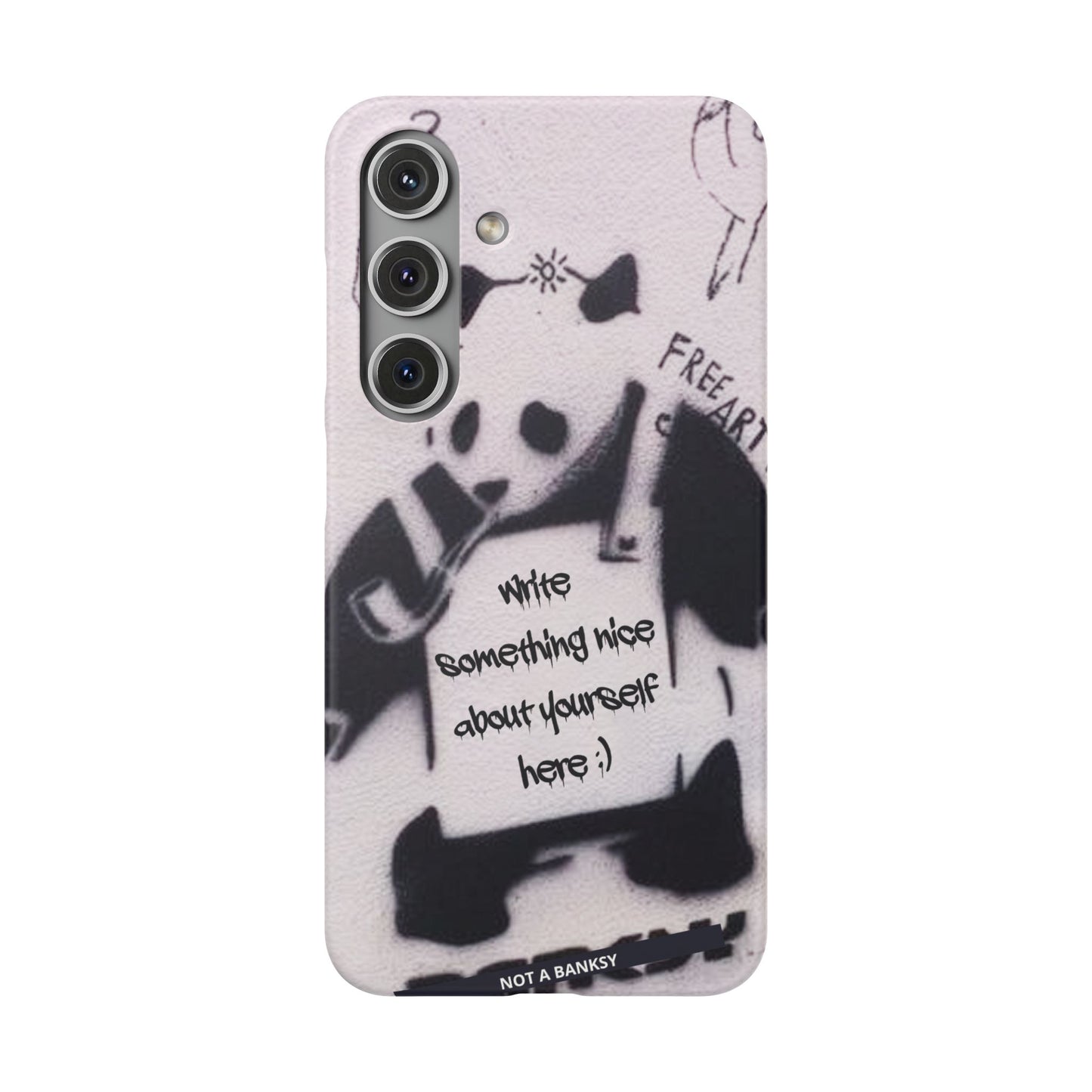 Personalised Panda Stencil Phone Case for Apple iPhone, Samsung Galaxy and Google Pixel.