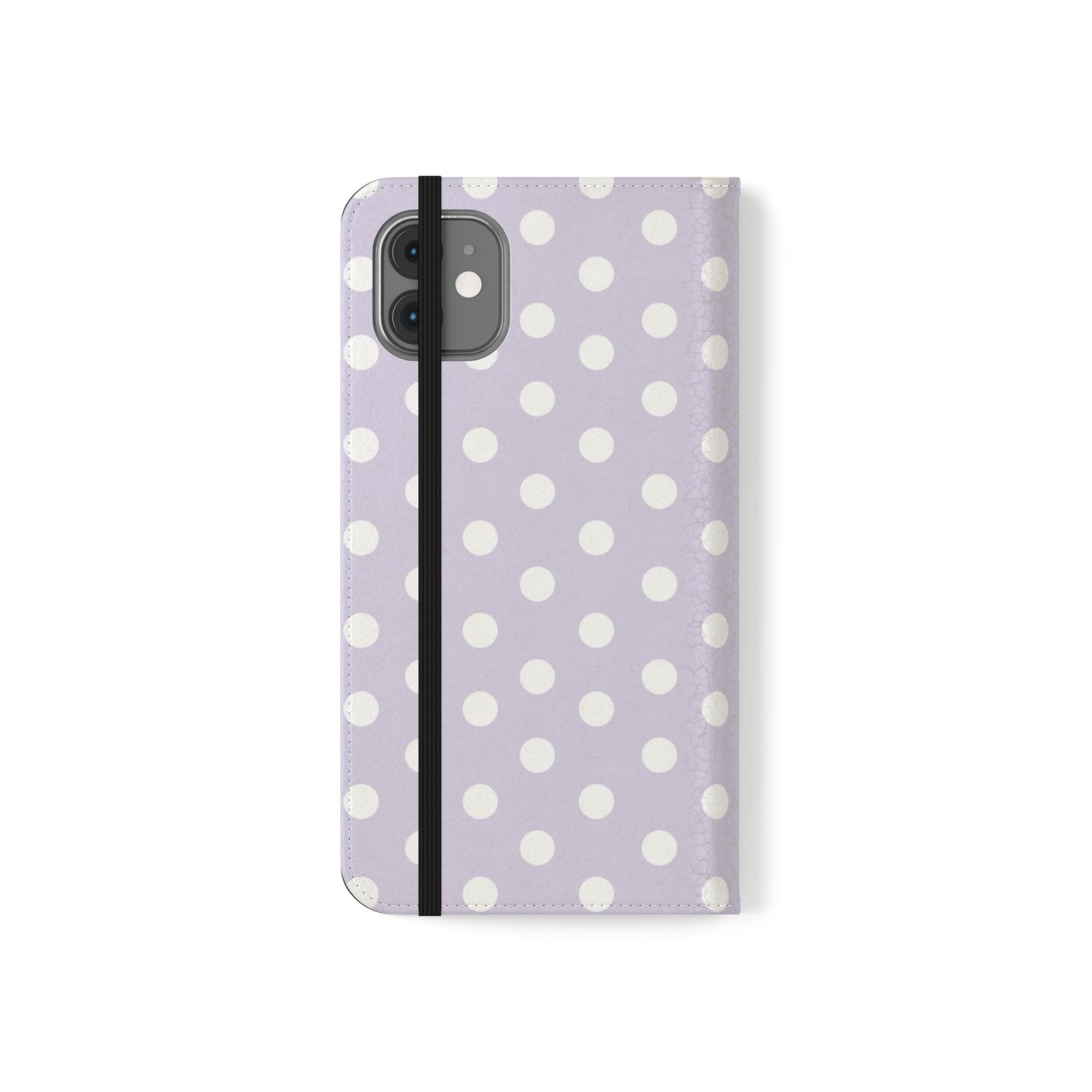 Polka Dot Flip Phone Case — Violet Polka Dot Wallet Cover