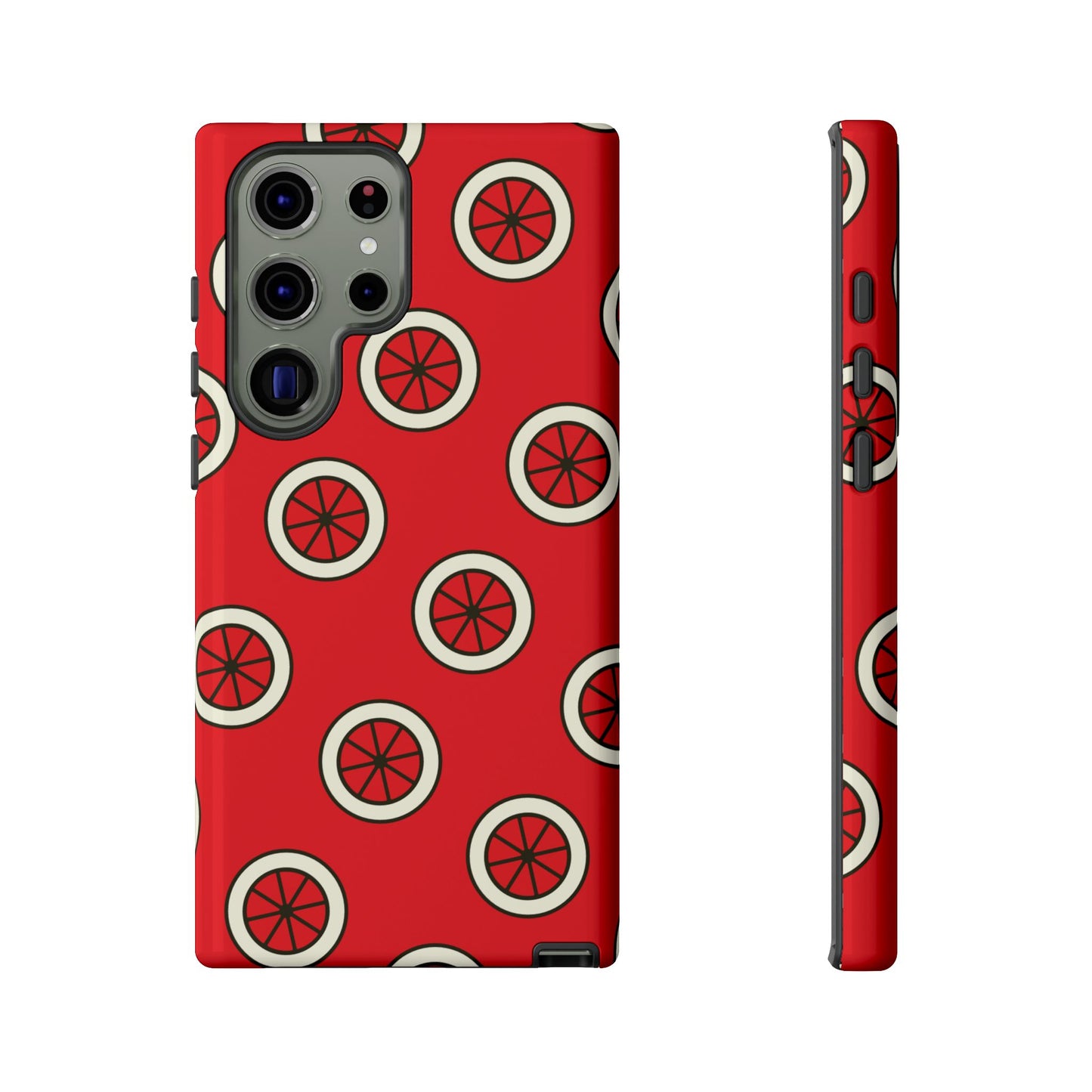 Red Citrus Pattern Phone Case — Protective Tough Phone Cover